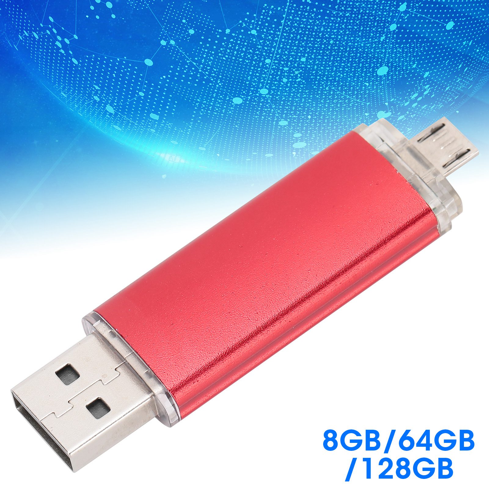 2 In 1 USB Flash Drive OTG U Disk Pen High Capacity Data Storage FY - Afbeelding 20 van 20