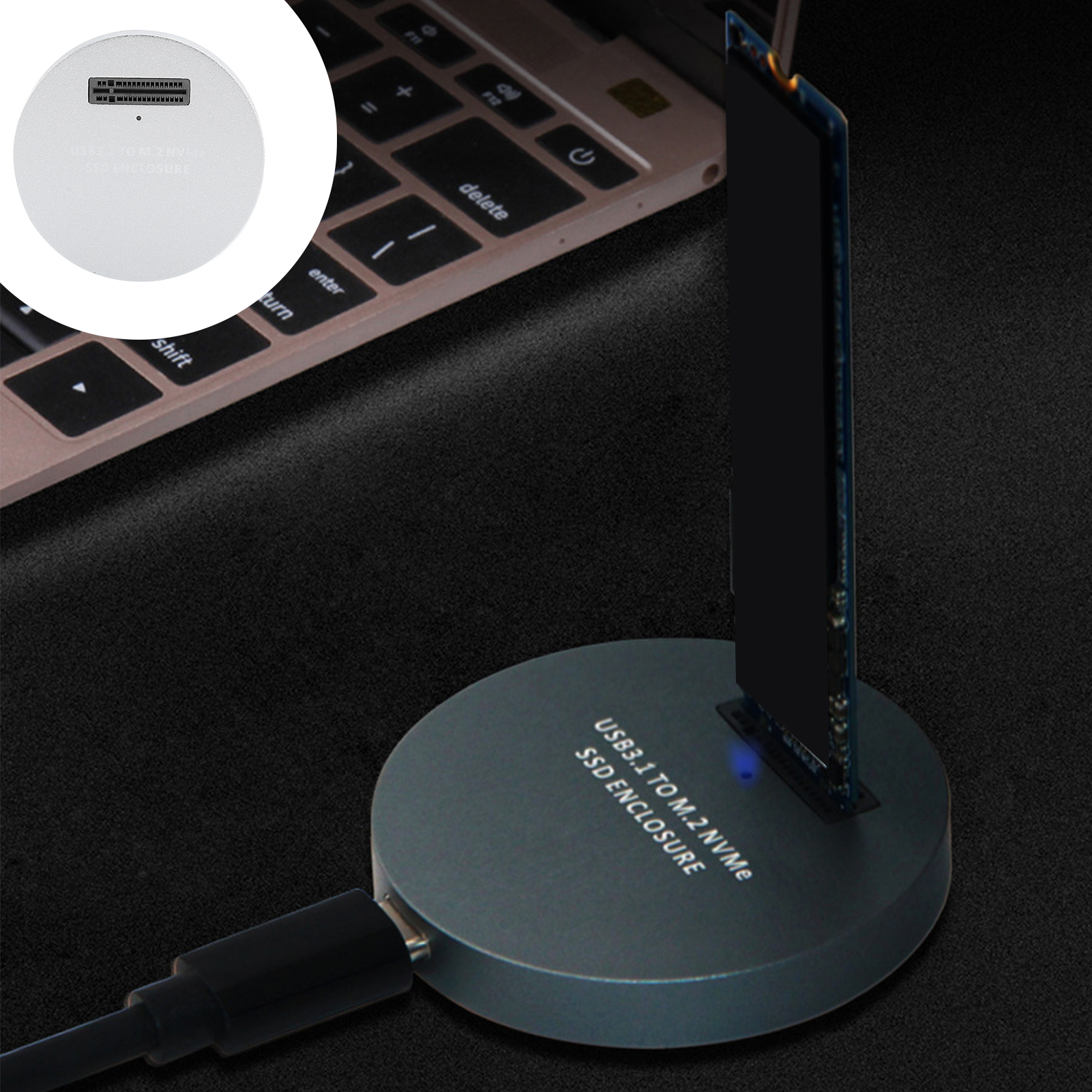 Hard Drive Enclosure Adapter Cable NVME To USB3.1 External Gen2 Reader SSD Co FY - Afbeelding 21 van 23