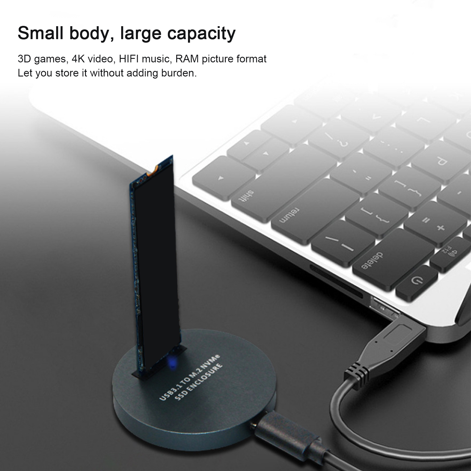 Hard Drive Enclosure Adapter Cable NVME To USB3.1 External Gen2 Reader SSD Co FY - Afbeelding 18 van 23