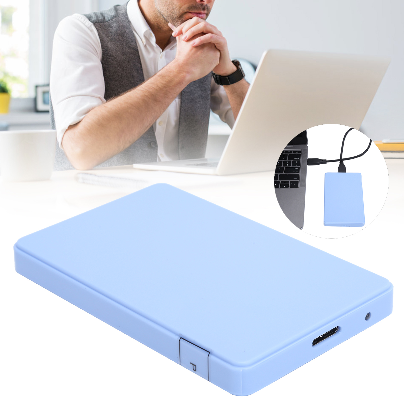 Hard Storage Disk USB3.0 External Mobile 2.5in HDD Computer Accessories Blu DOB - Picture 20 of 21