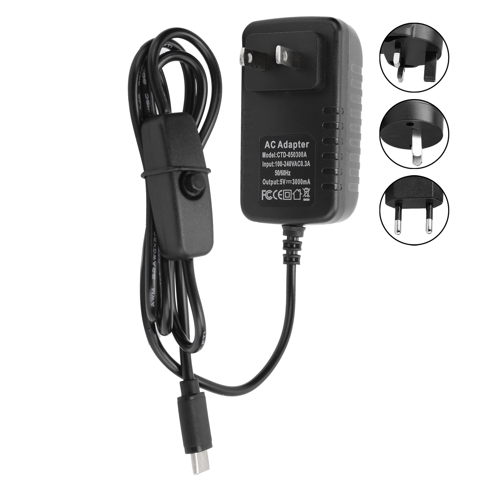 Power Supply For 4B 5V 3A TypeC Charger Power Adapter With On OF CB - Afbeelding 21 van 27