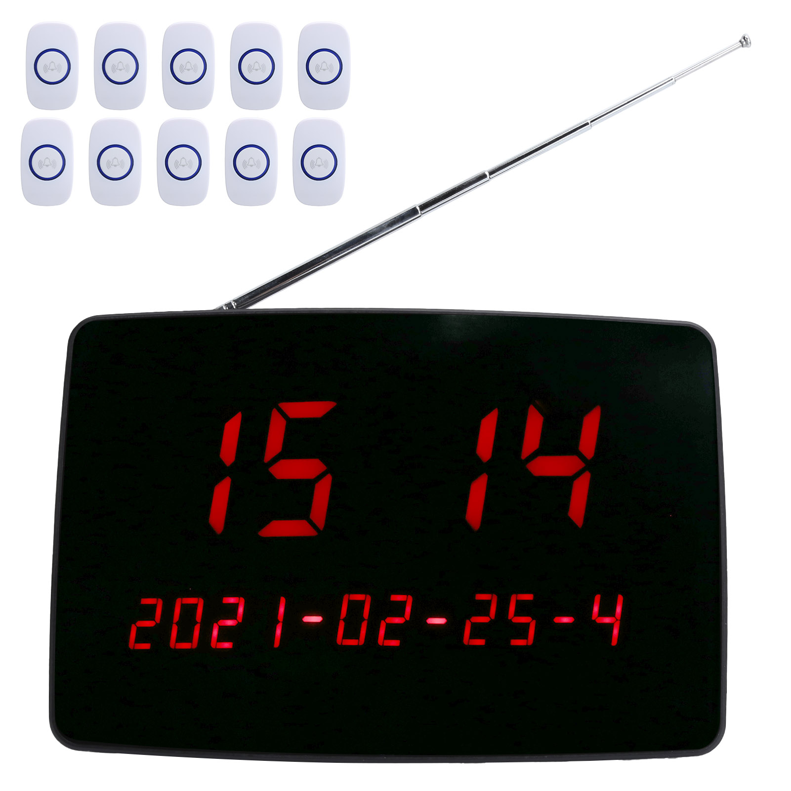 1 To 10 Wireless Pager Call Button Receiver System Hotel HandHeld Paging Too ZZ1 - Zdjęcie 16 z 18