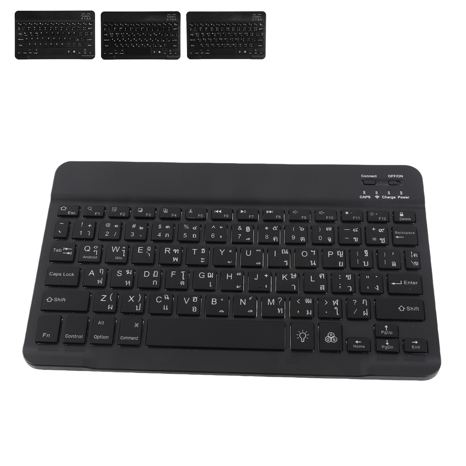 Wireless BT Keyboard 10in With RGB Backlight Square Keycap For Phone Tablet ECM - Picture 16 of 21