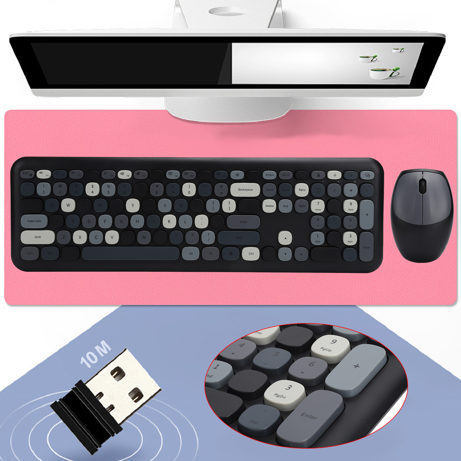 WLAN -Tastaturmaus Tastatur -Maus -Set -Plug -and -Play Für Computer