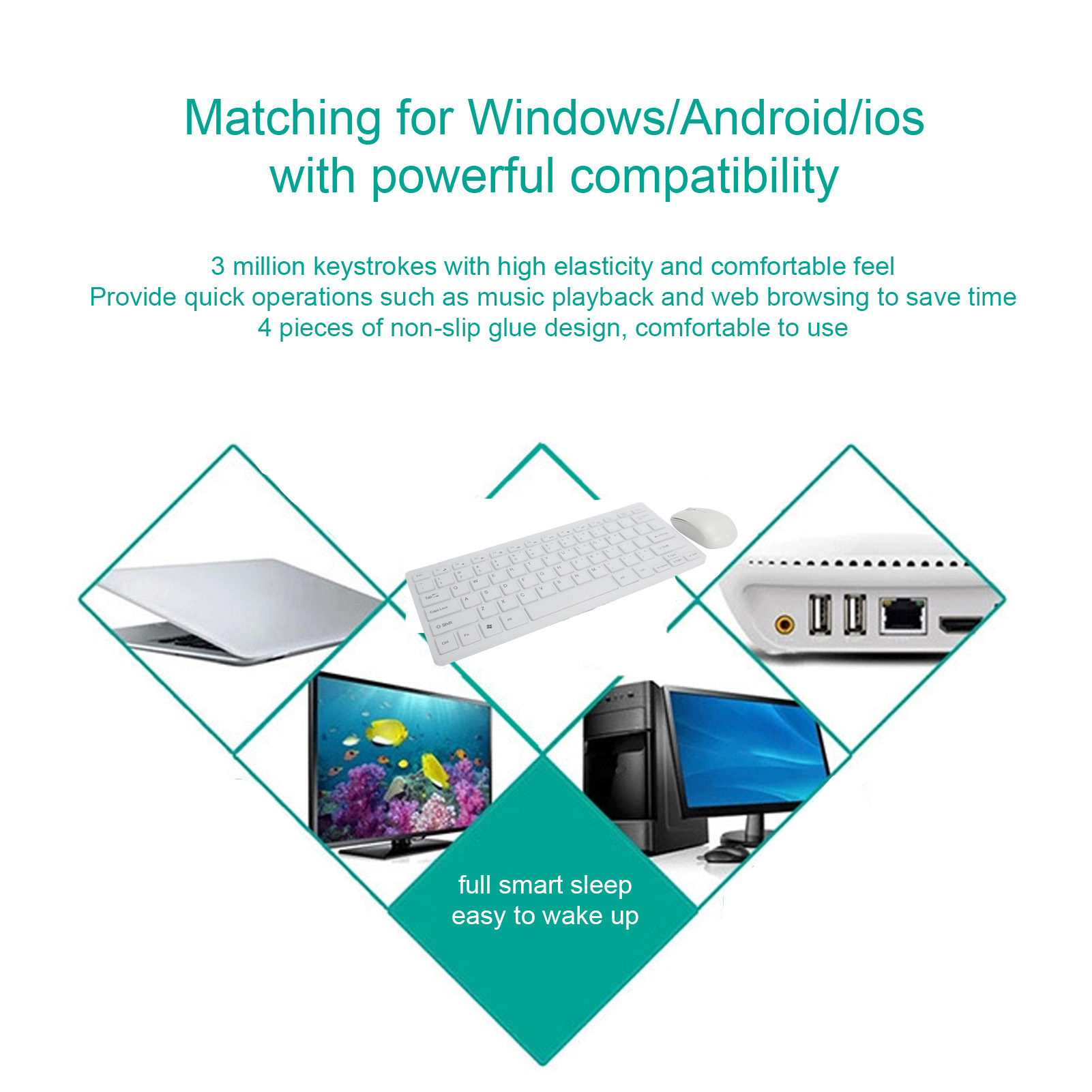 K03 Wireless Key Mouse Set 2.4G Mini And Comfortable Wireless Key Mouse Suit - Picture 28 of 30