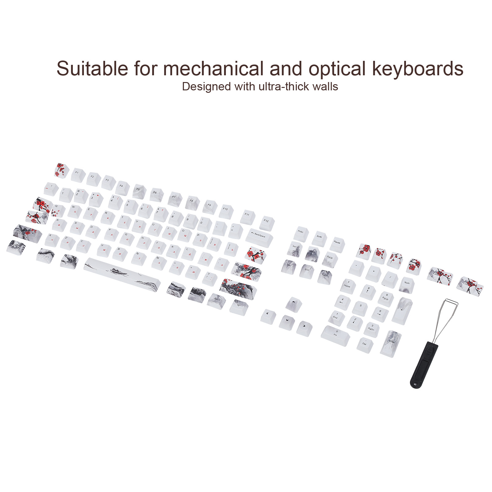 Keycaps PBT 5Sided Sublimation 110 Keys Keyboard Caps For Mechanical Optical DB - Photo 14/21