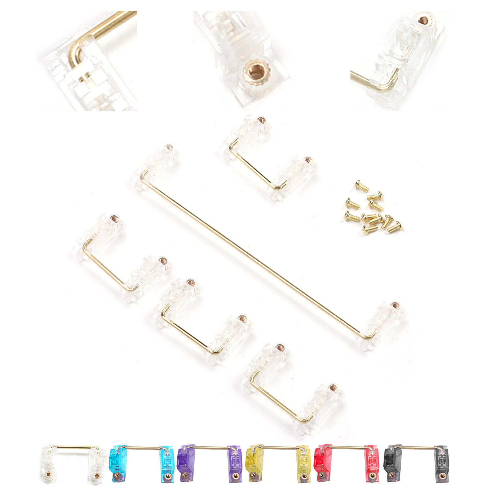 Mechanical Keyboard Stabilizer With GoldPlated Screws Computer Accessory For CB - Bild 24 von 31