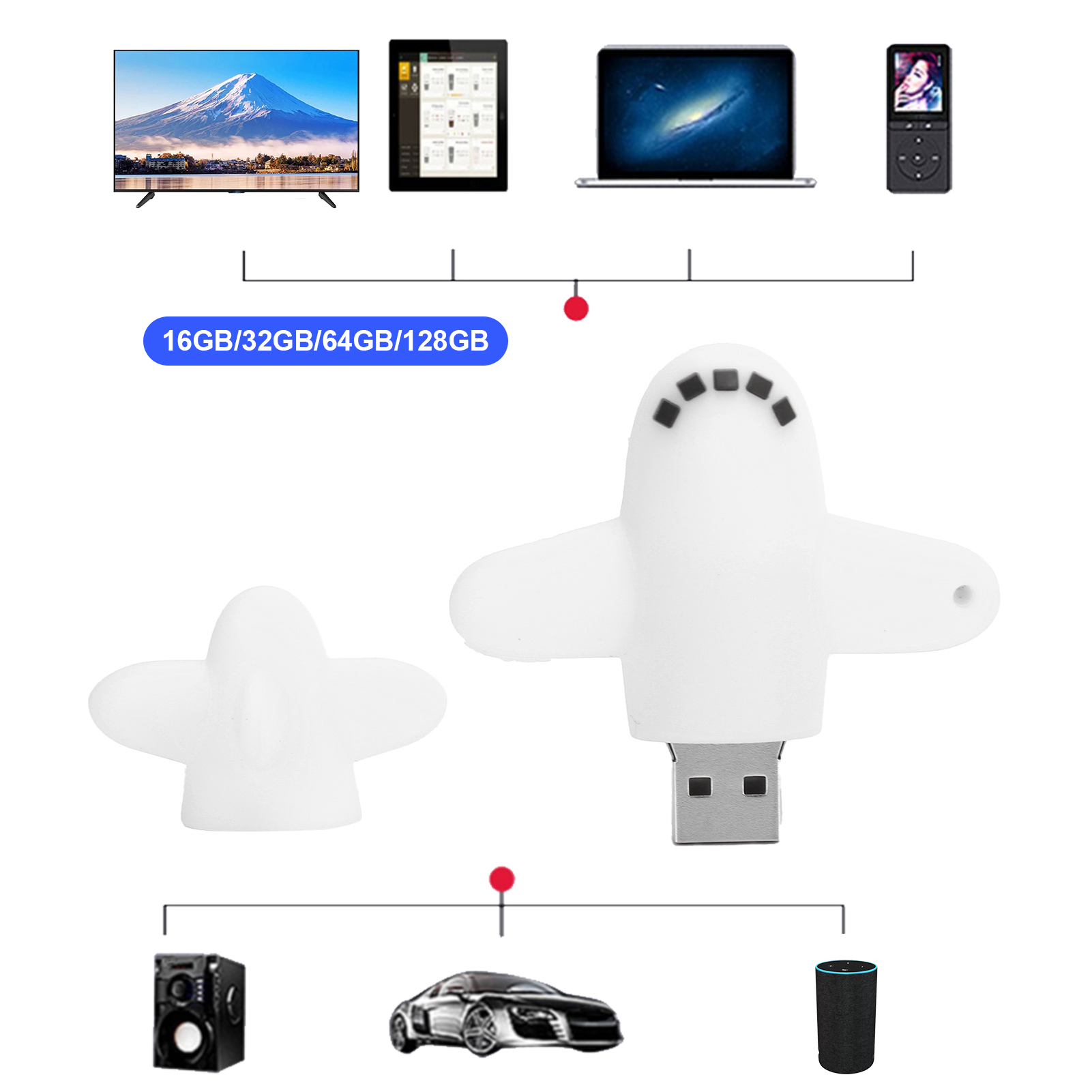 U Disk USB2.0 Flash Drive Cartoon Pattern Portable File Data Transfer Storage FY - Afbeelding 27 van 31