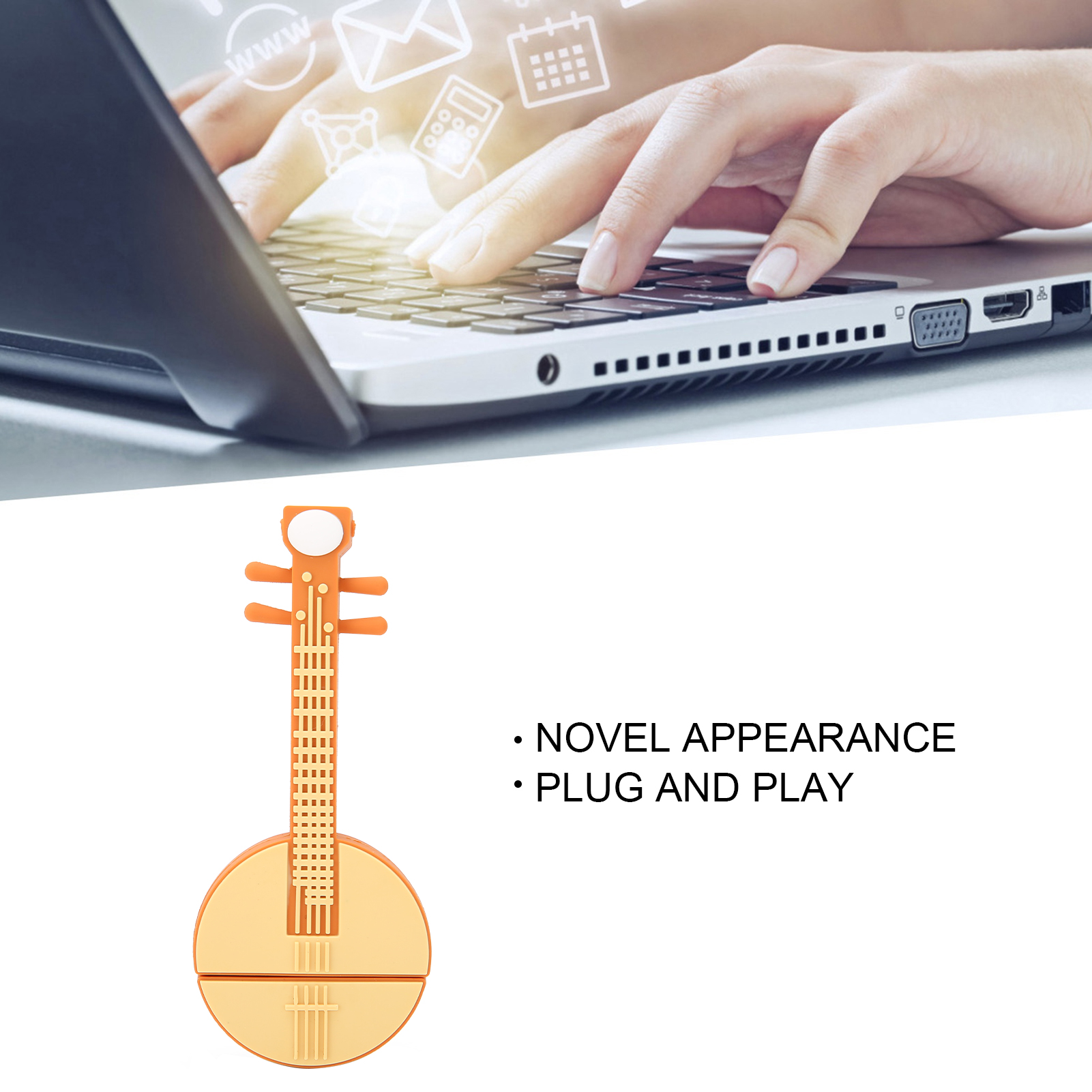 Lute Appearance USB Stick Data Transfer Storage USB Flash Drive Computer Acc Hot - Afbeelding 29 van 31