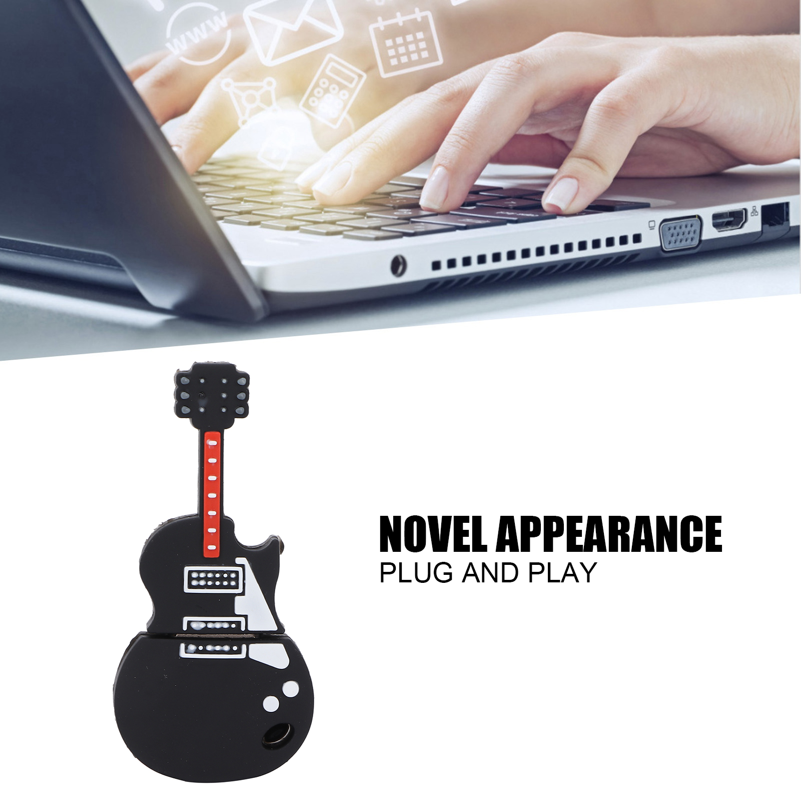 Bass Guitar Cute USB Flash Drive Portable Data Transfer USB Stick Gift Acces ZZ1 - Photo 15/24