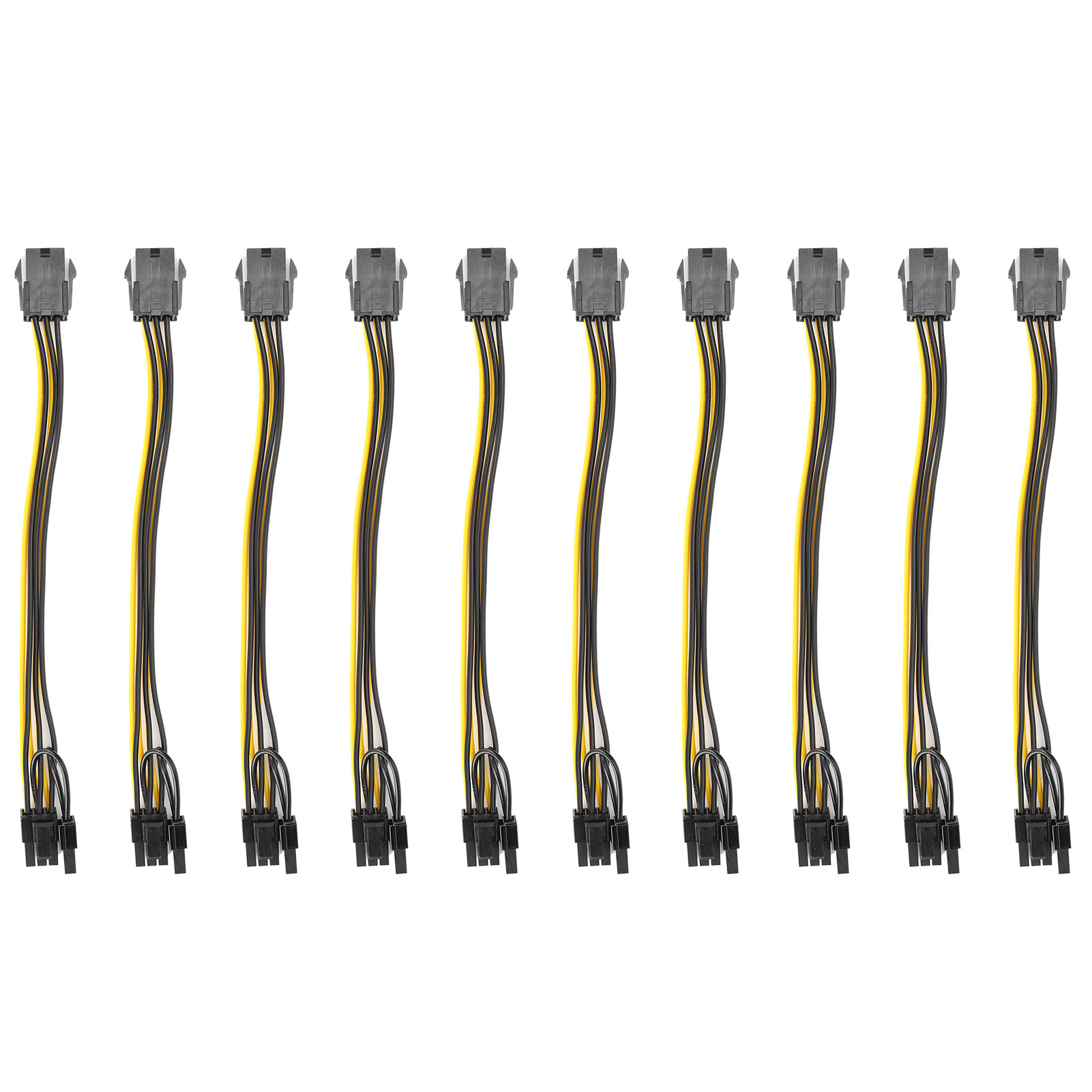 10 Pcs Pci‑E Adapter 6 Pin To 8(6+2) Pin Power Cable For Computer Data Tra AM - Afbeelding 21 van 23