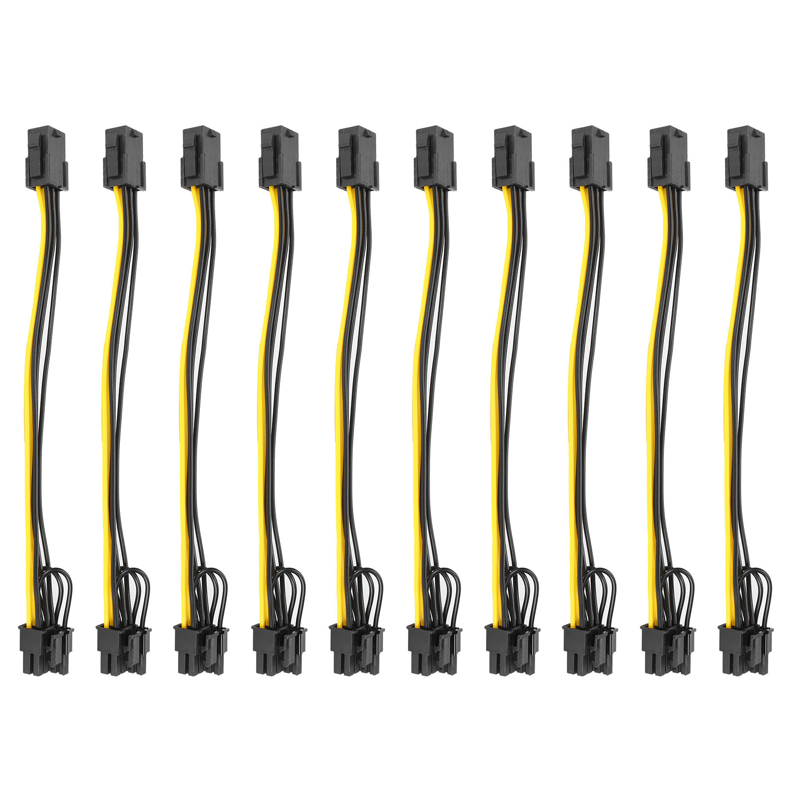 10 Pcs Pci‑E Adapter 6 Pin To 8(6+2) Pin Power Cable For Computer Data Tra AM - Afbeelding 13 van 23