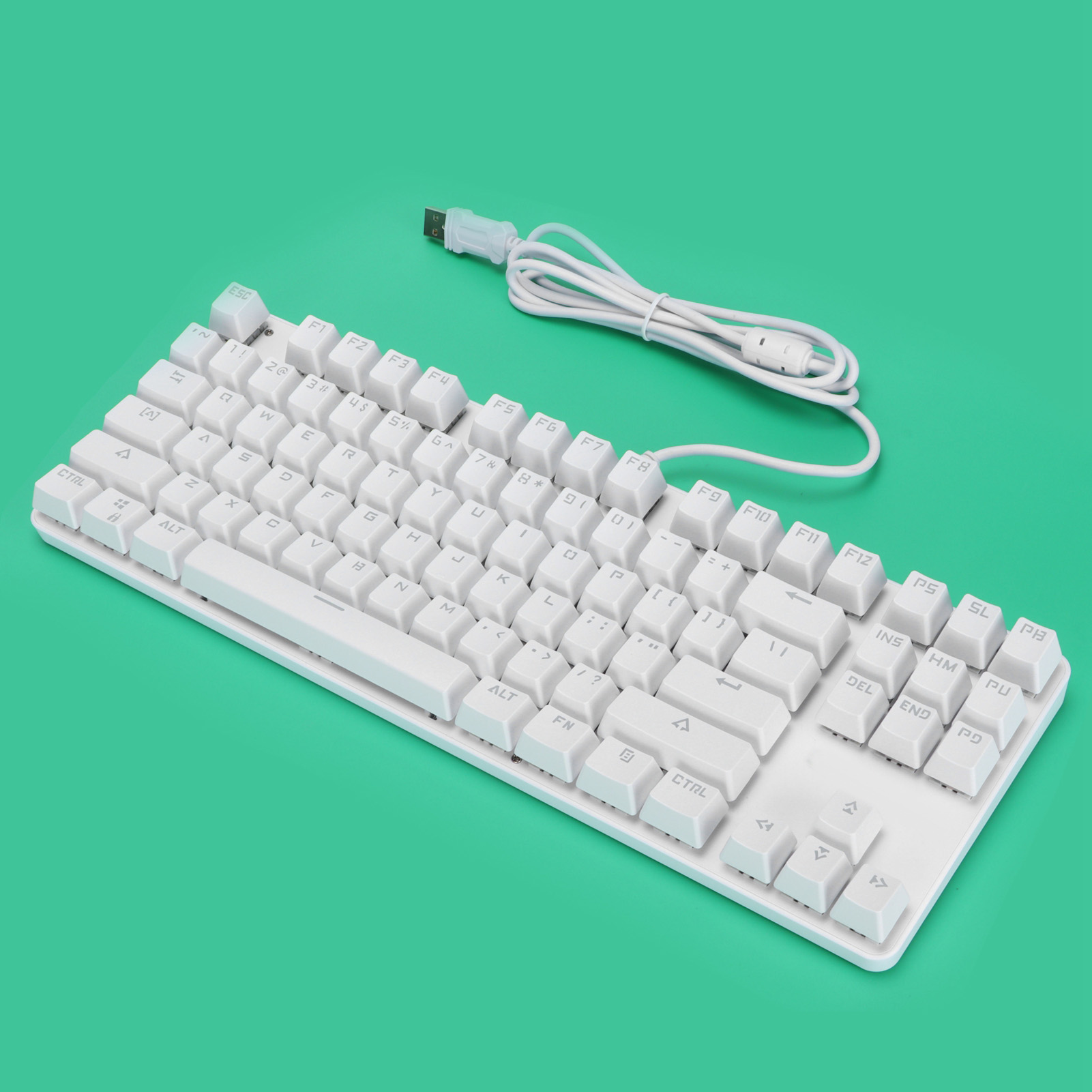Mechanical Gaming Keyboard 87 Key 9 Backlight Modes Wired USB Backlit Keyboar FY - Bild 33 von 36
