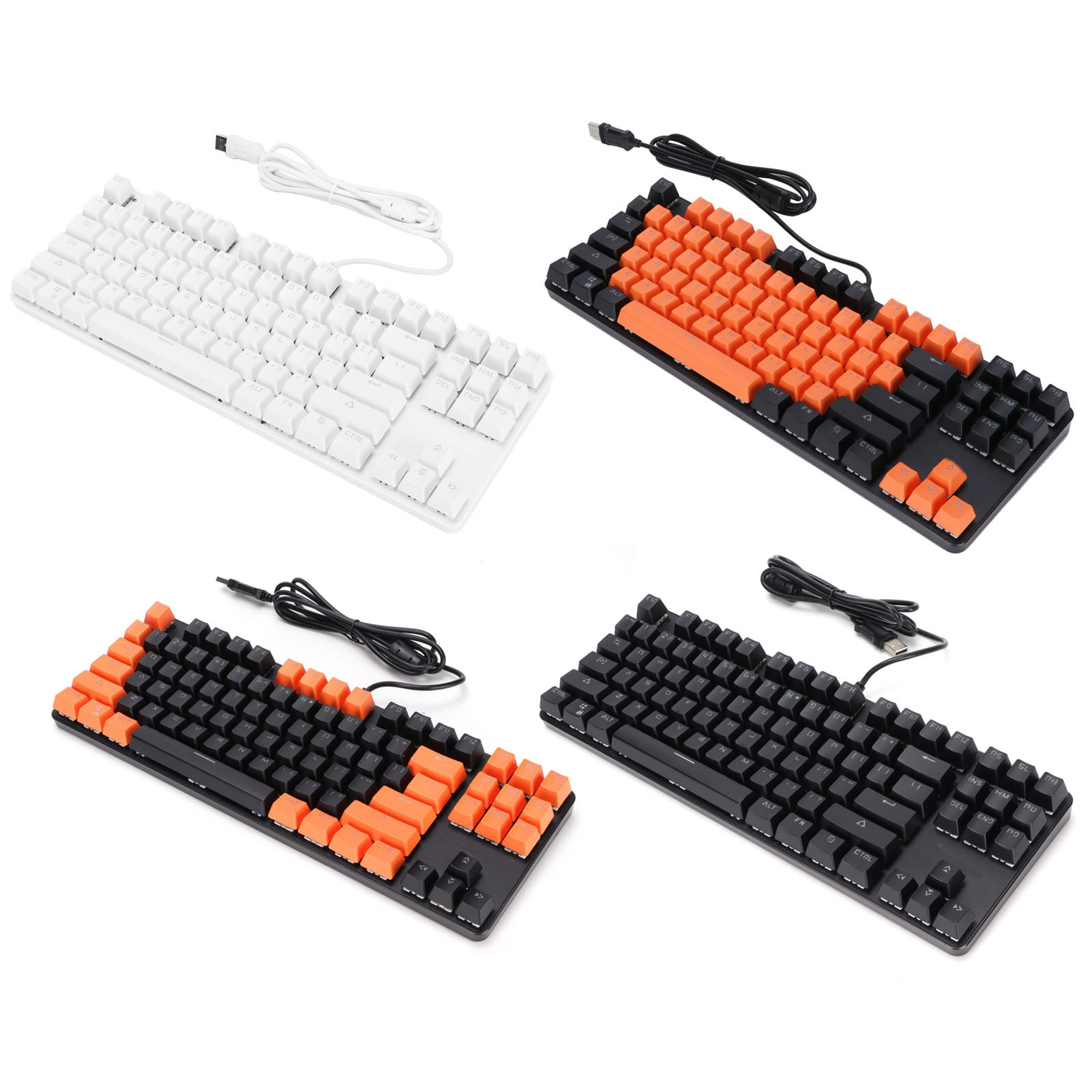 Mechanical Gaming Keyboard 87 Key 9 Backlight Modes Wired USB Backlit Keyboar CB - Bild 25 von 36
