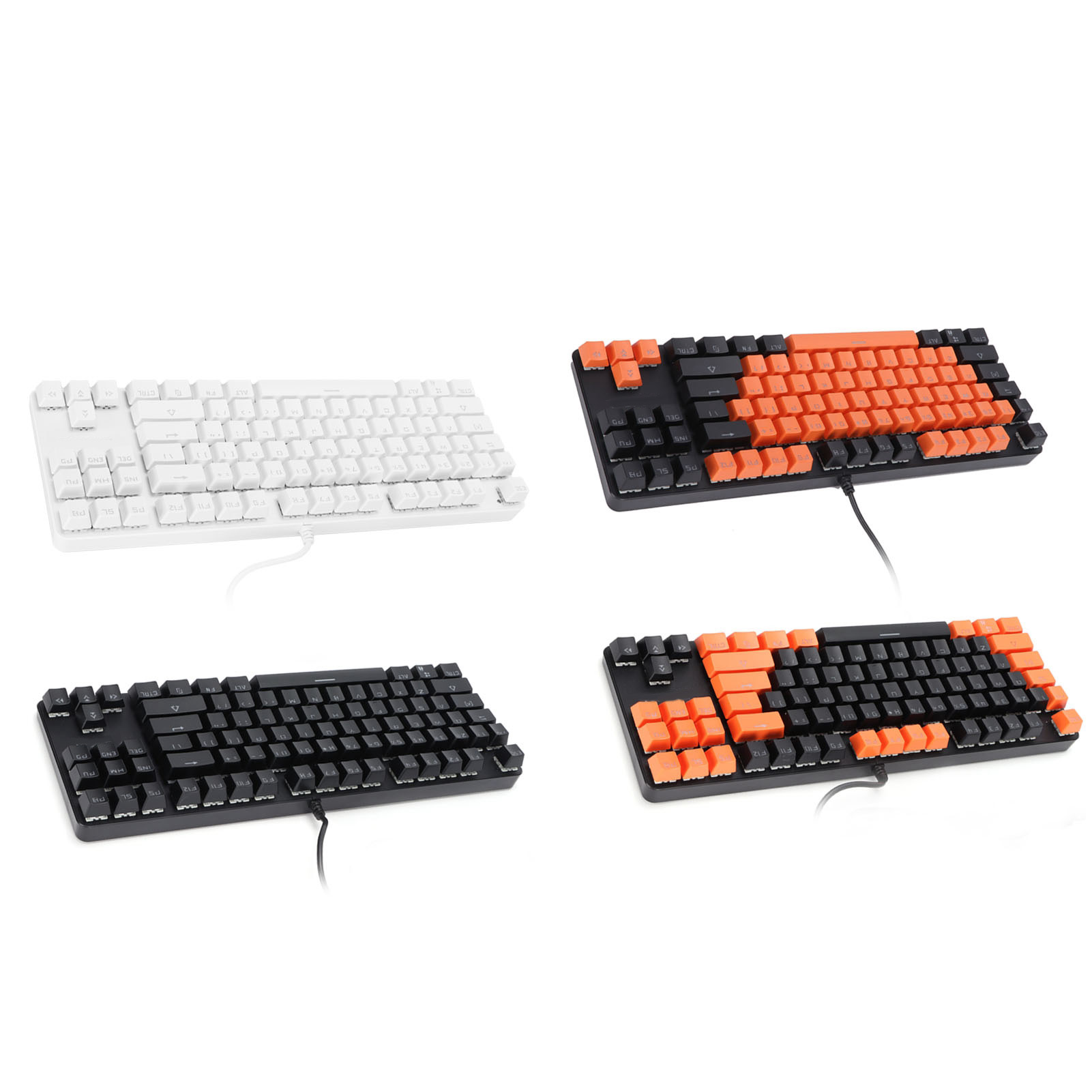 Mechanical Gaming Keyboard 87 Key 9 Backlight Modes Wired USB Backlit Keyboar CB - Bild 28 von 36