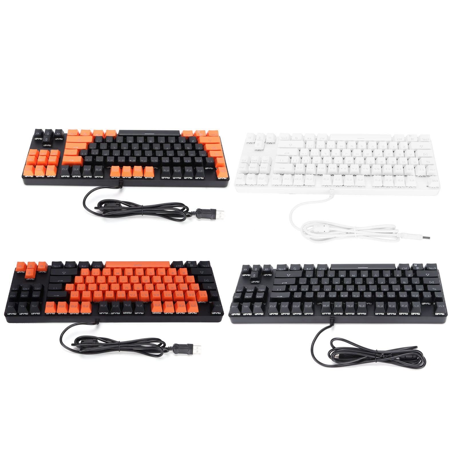 Mechanical Gaming Keyboard 87 Key 9 Backlight Modes Wired USB Backlit Keyboar CB - Bild 29 von 36