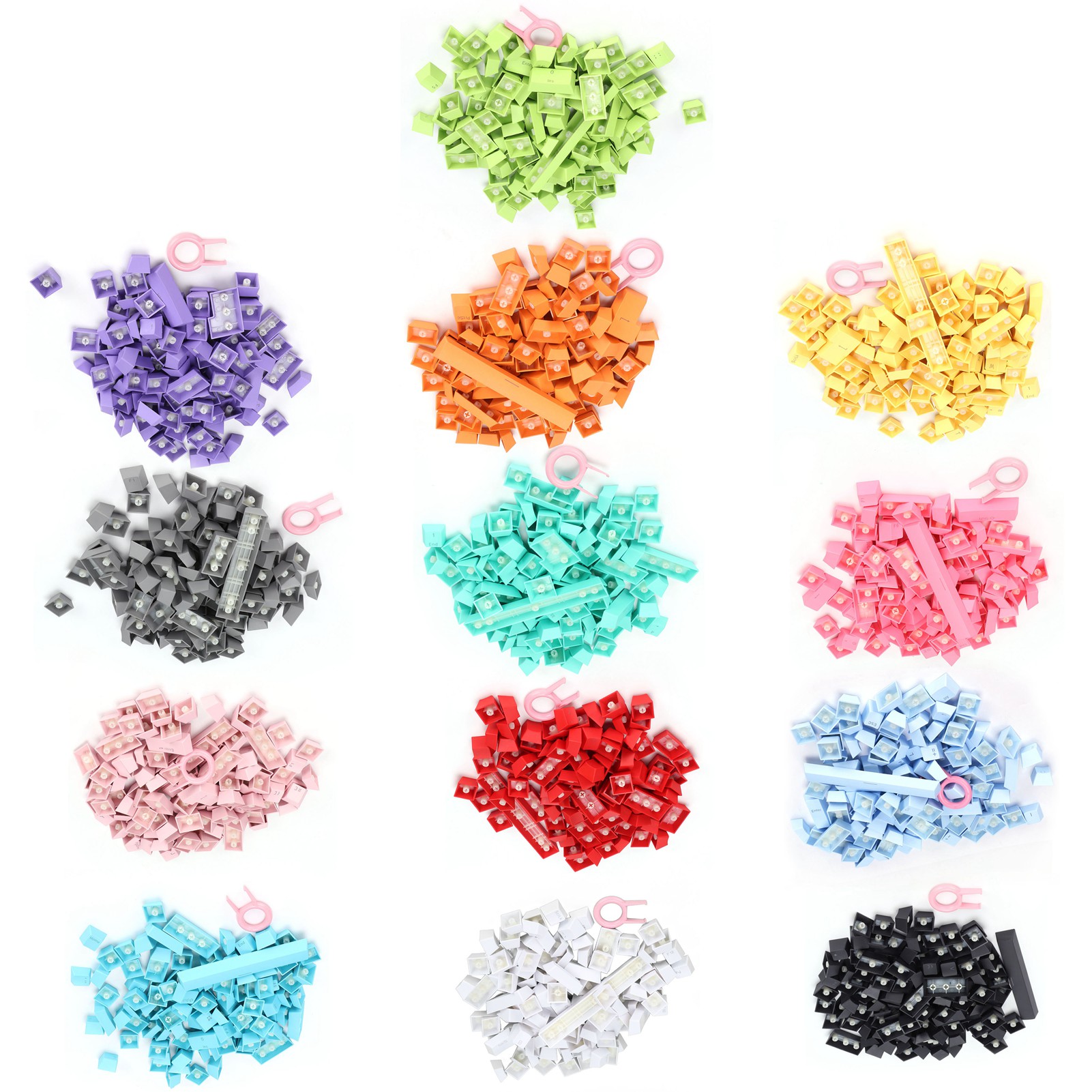 PBT Keycaps Ergonomic Design Oil Resistant Colorful 108 Key Video Game Keycap FY - Bild 40 von 48