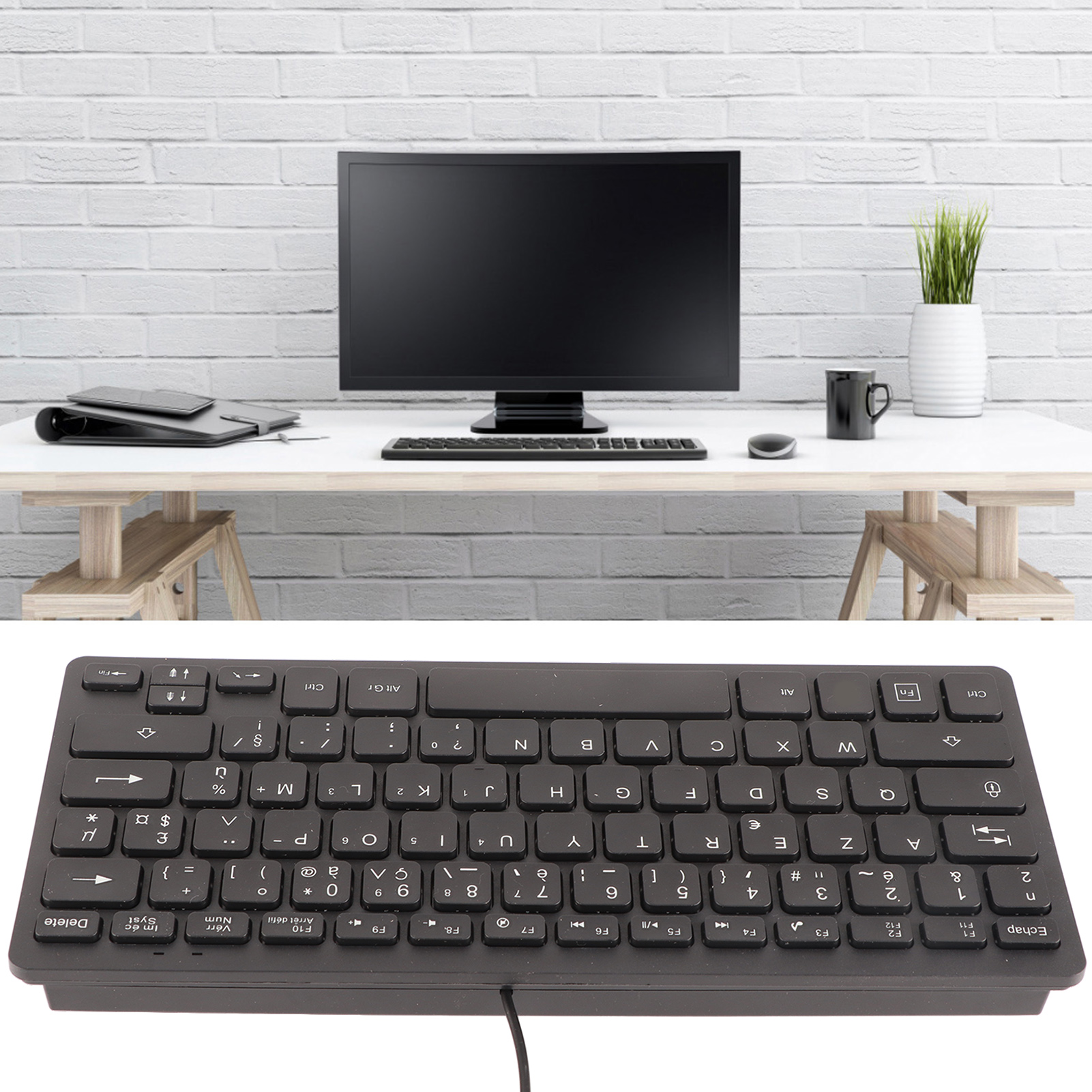 Computer Keyboards Ergonomic Design UltraThin Mini Wired 78 Keys Mechanical GHB - Picture 30 of 30