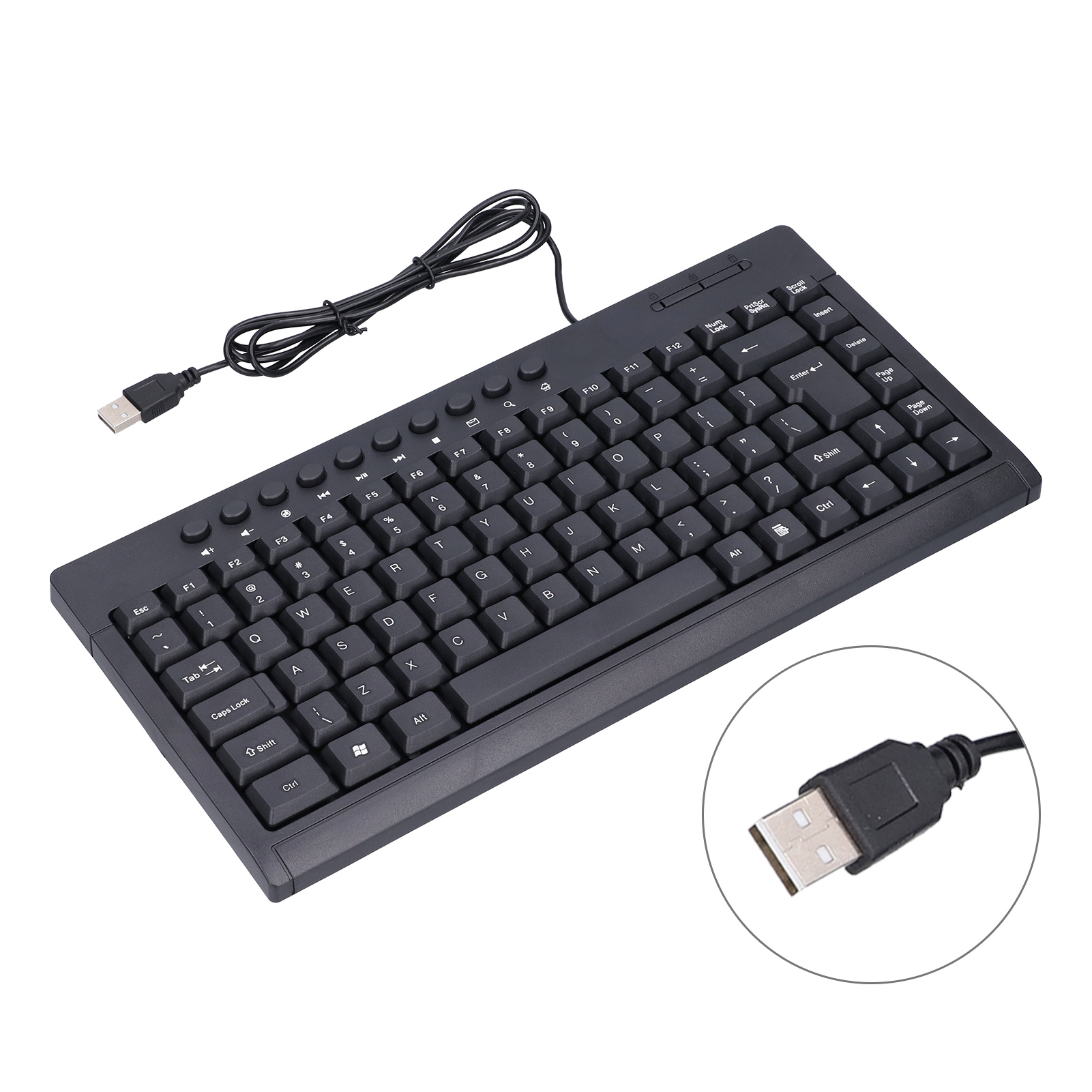 Wired Keyboard Mini 87 Keys USB Desktop Notebook Computer Accessories For Of TPG - Picture 24 of 29