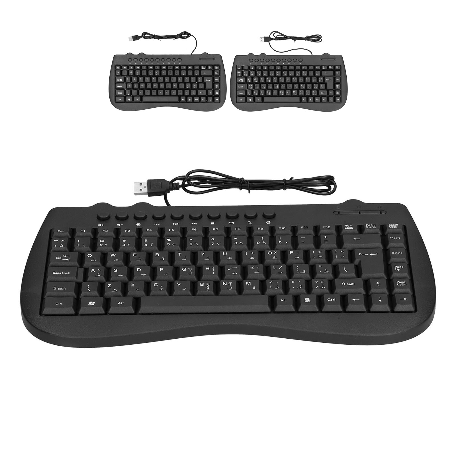 USB Keyboard Durable Plastic 87 Keys KB‑301B Keypads General Ergonomically C DOB - Picture 14 of 18