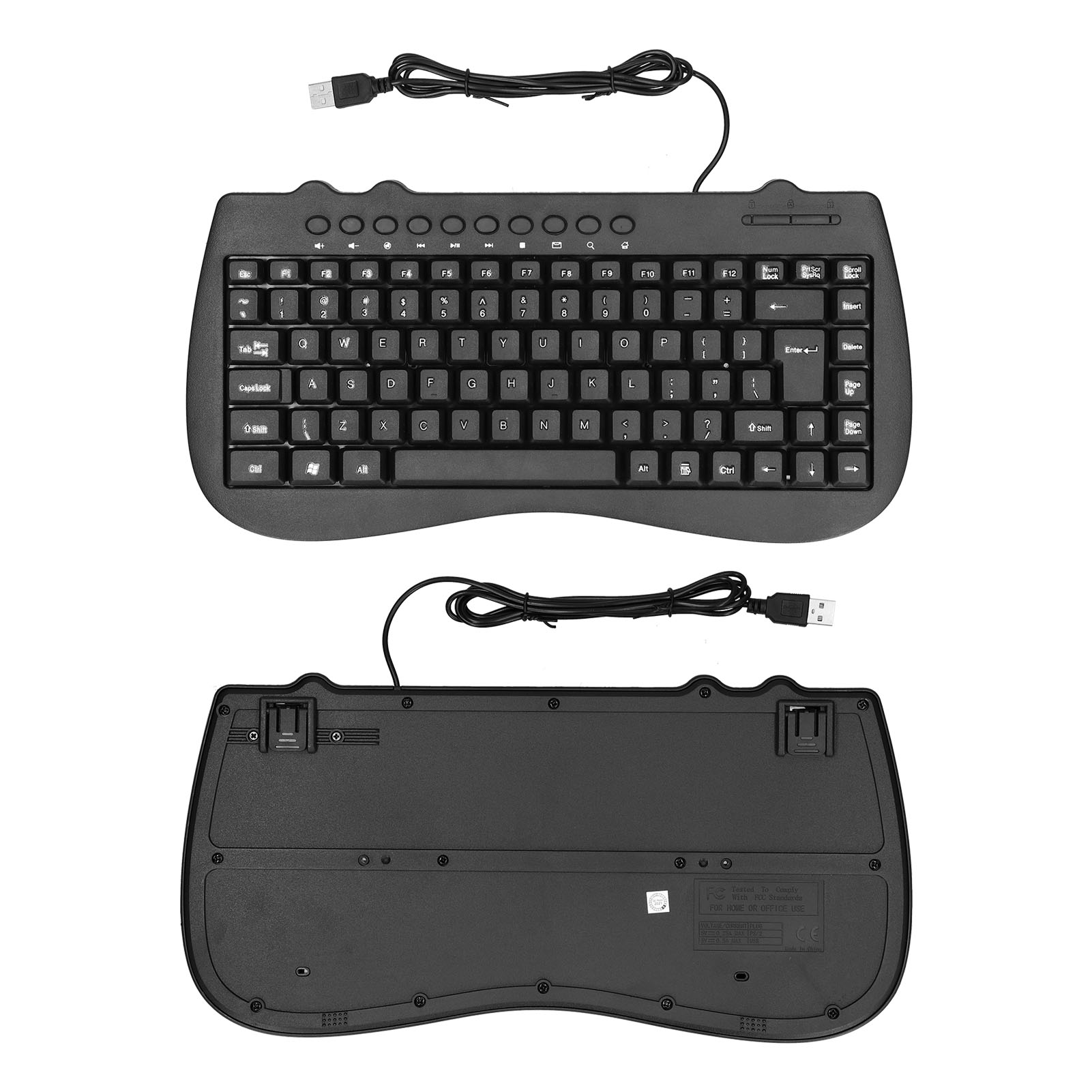 USB Keyboard Durable Plastic 87 Keys KB‑301B Keypads General Ergonomically C GS0 - Picture 15 of 18