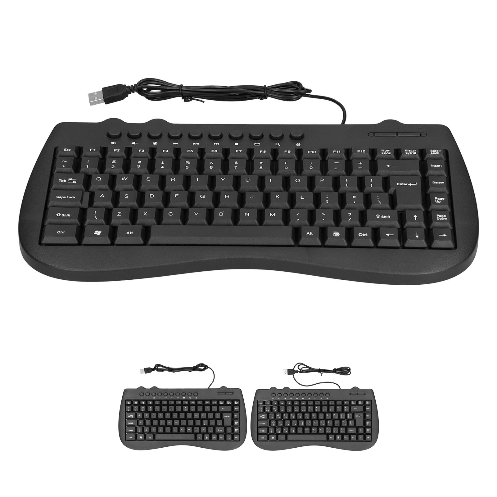 USB Keyboard Plastic 87 Keys KB‑301B Keypads General Ergonomically C BST - Picture 26 of 28