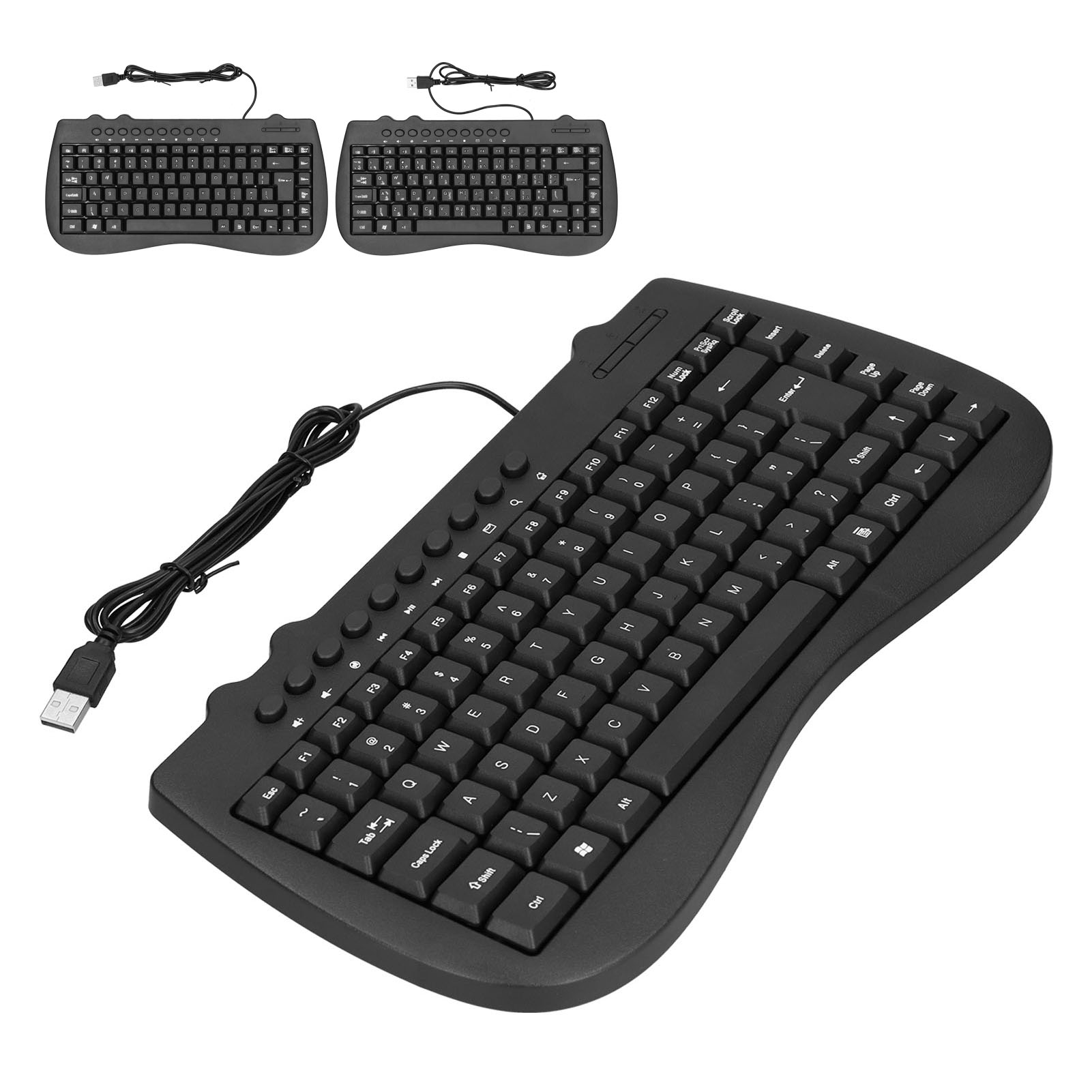 USB Keyboard Durable Plastic 87 Keys KB‑301B Keypads General Ergonomically C DOB - Picture 16 of 18