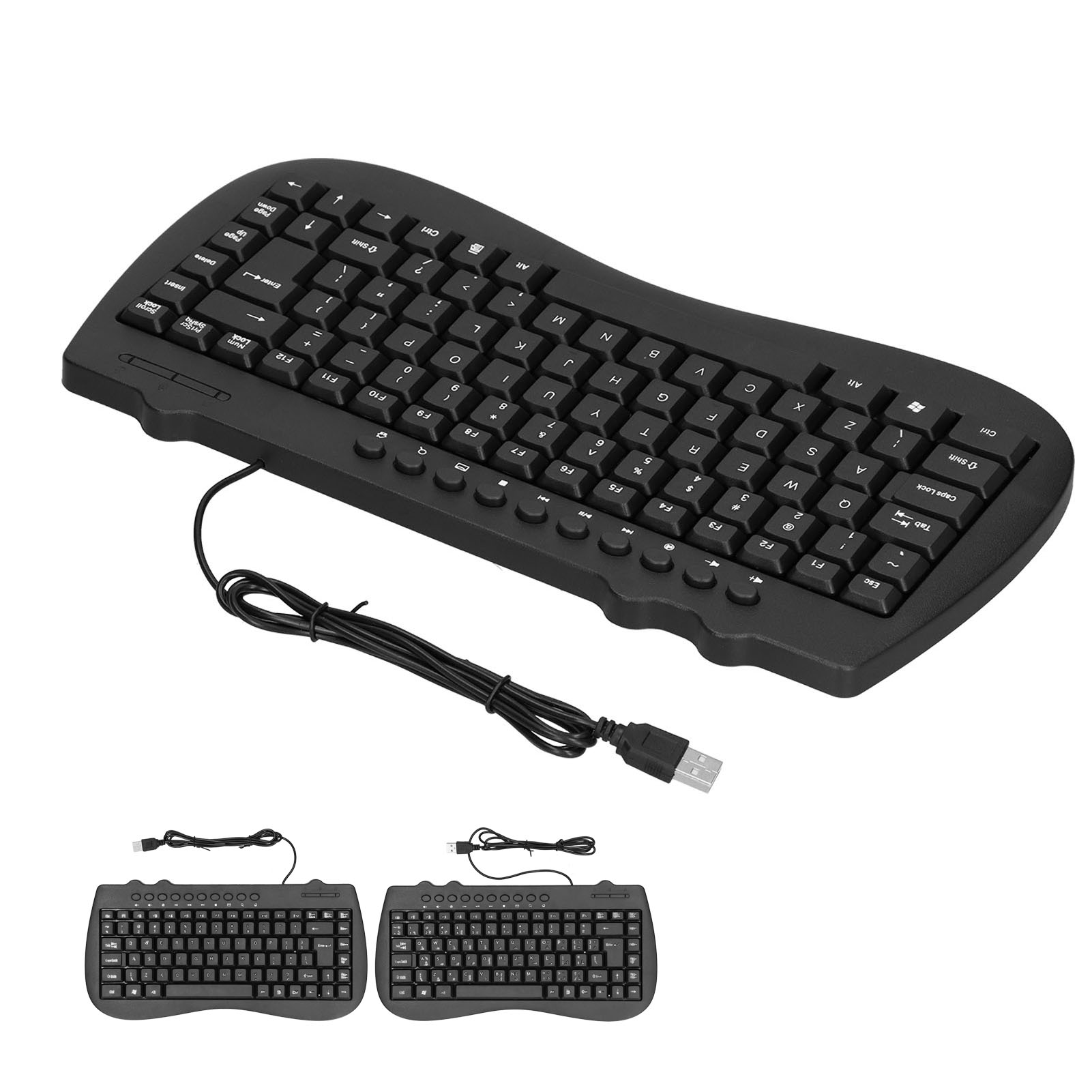 USB Keyboard Plastic 87 Keys KB‑301B Keypads General Ergonomically C BST - Picture 27 of 28