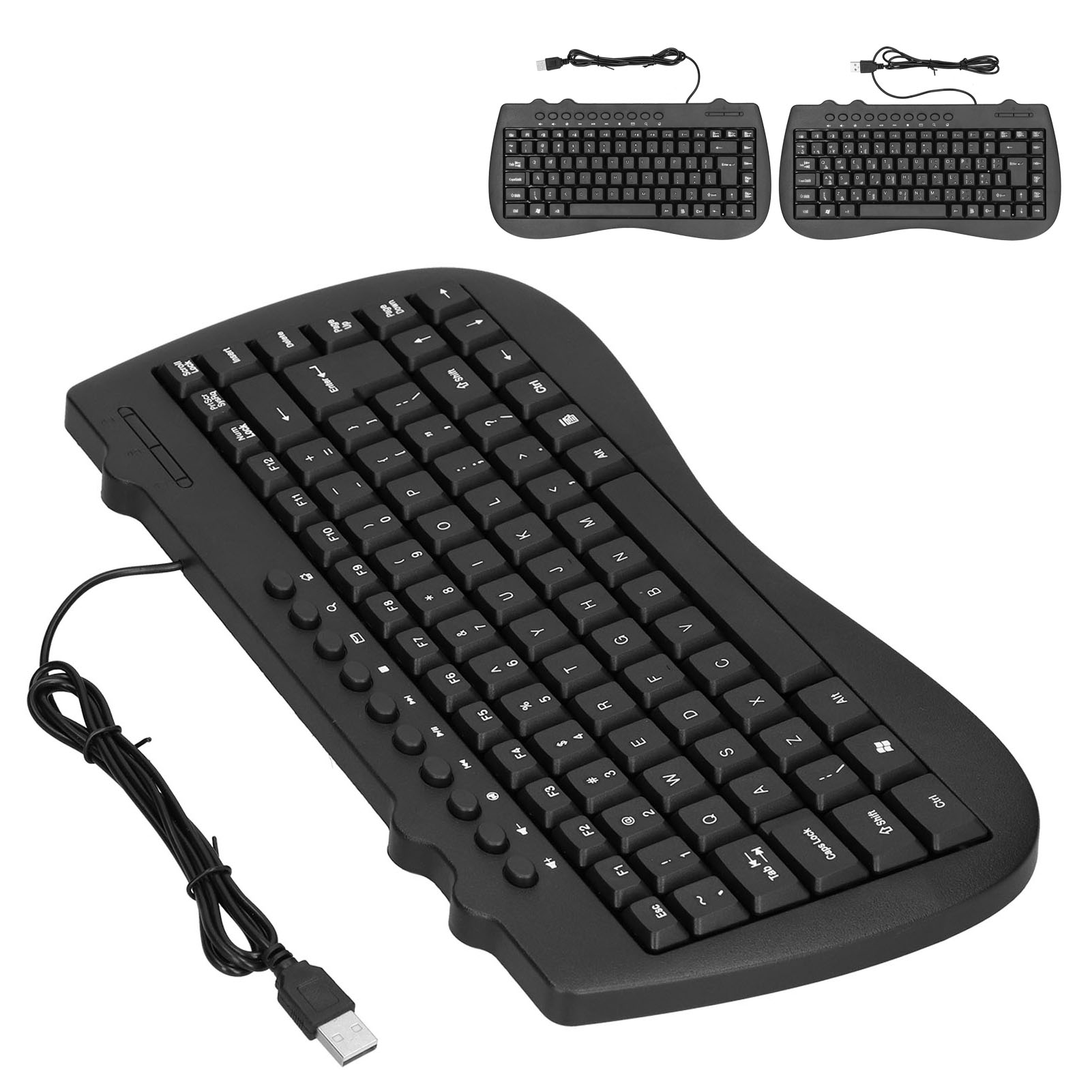 USB Keyboard Durable Plastic 87 Keys KB‑301B Keypads General Ergonomically C DOB - Picture 18 of 18