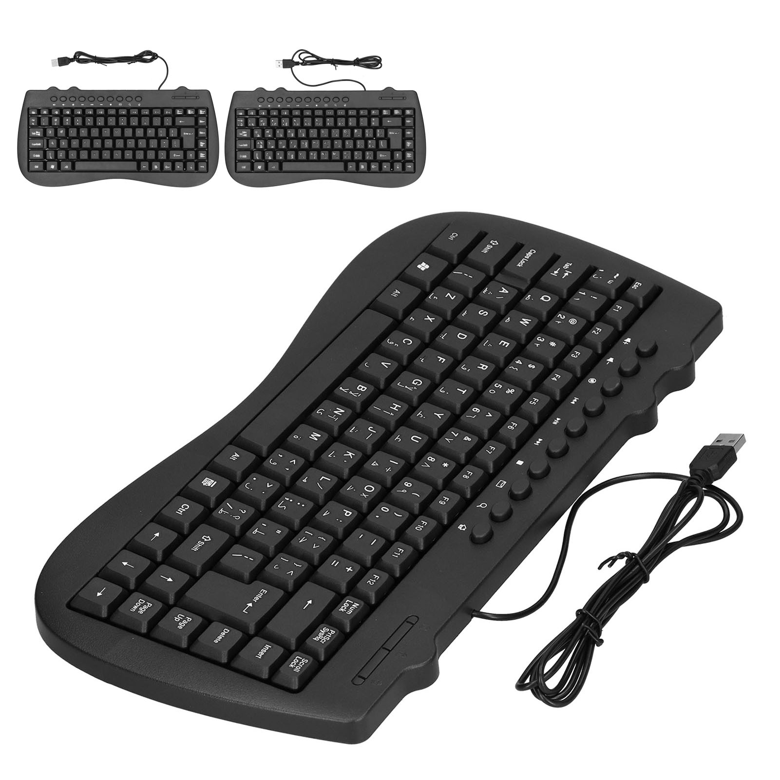 USB Keyboard Durable Plastic 87 Keys KB‑301B Keypads General Ergonomically C DOB - Picture 17 of 18