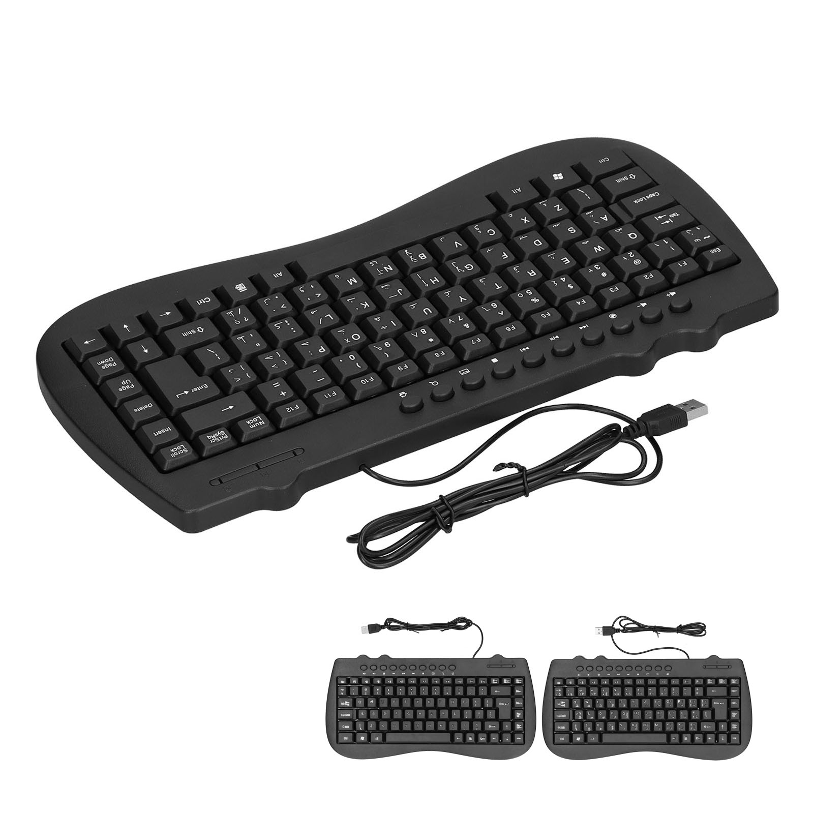 USB Keyboard Plastic 87 Keys KB‑301B Keypads General Ergonomically Computer EOM - Picture 17 of 18