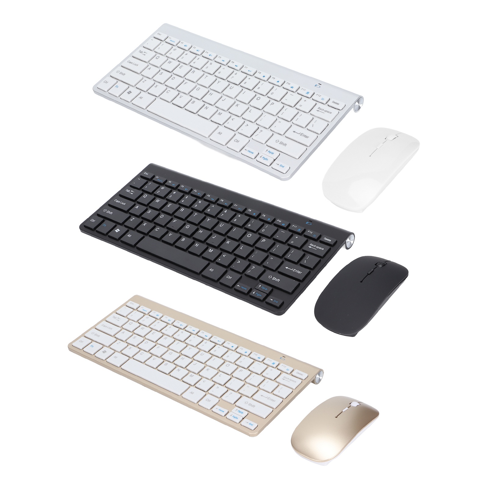 Keyboard Mouse Combo Wireless 2.4G USB Ultraslim Portable Ergonomic Wearproo SD3 - Picture 21 of 21