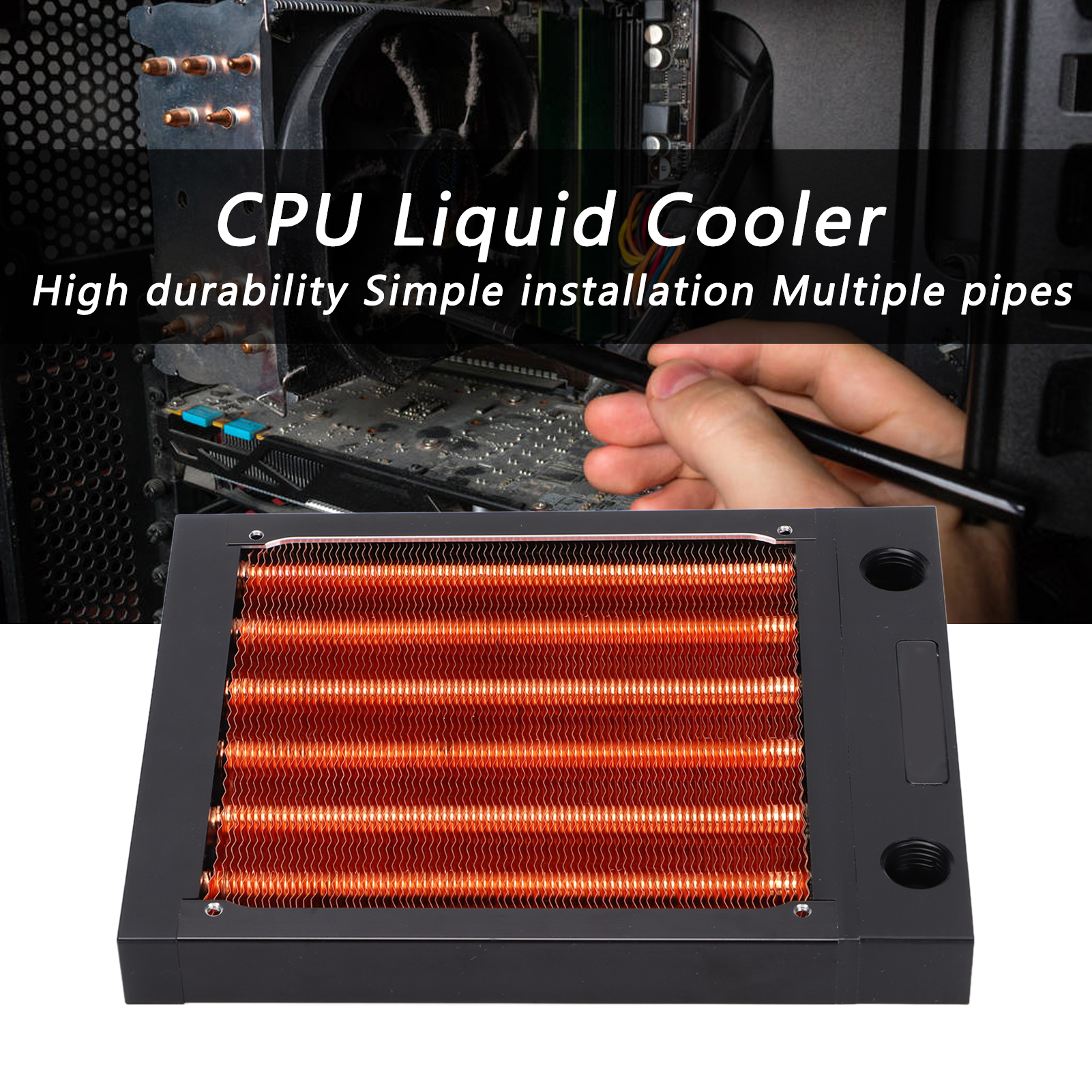 CPU Liquid Cooler High Durability Multiple Pipes Stable Performance Water Coo FY - Afbeelding 24 van 31