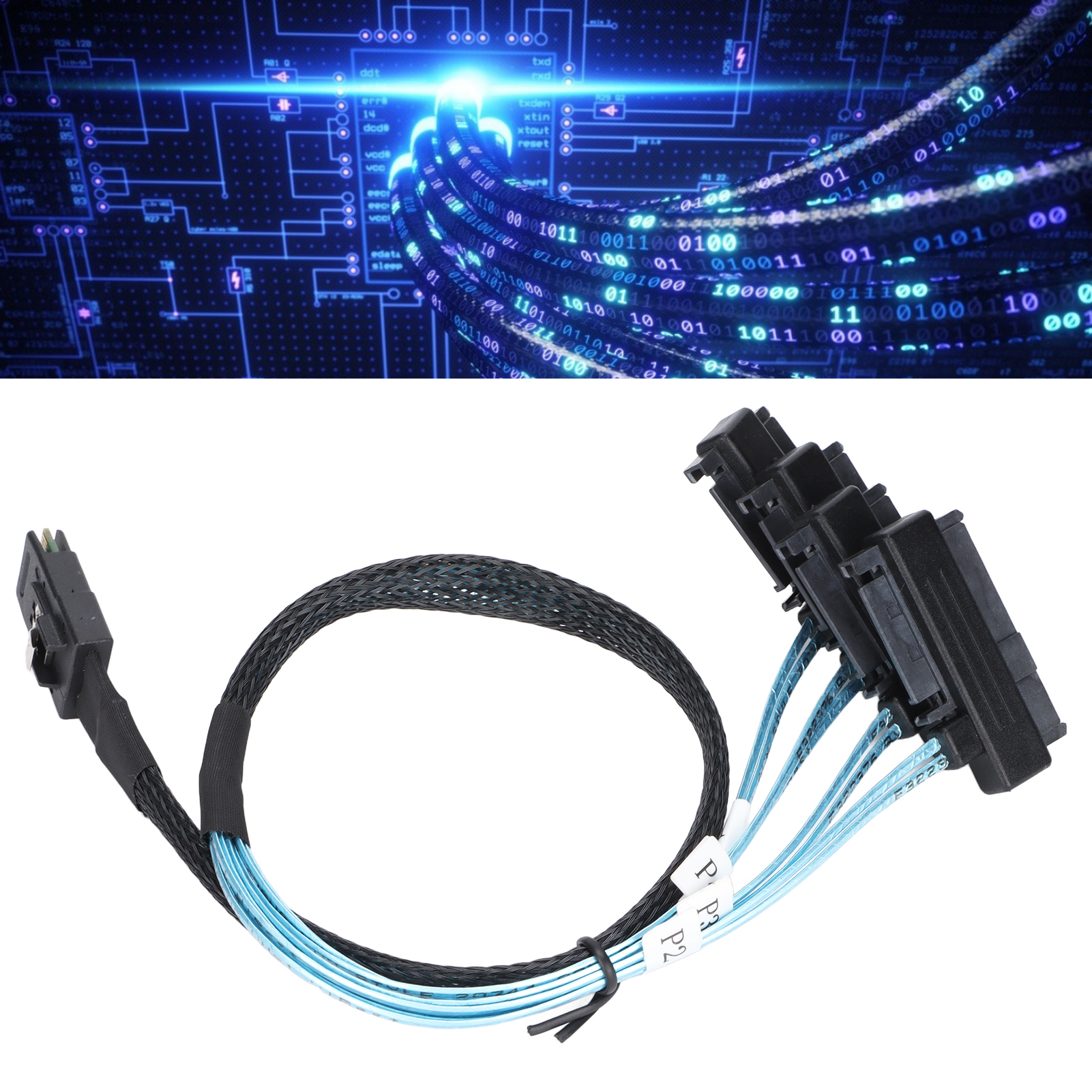 MINI SAS Cable Compact Portable SFF 8087 To 8482 Adapter For ServeRAID NEW - Afbeelding 1 van 12