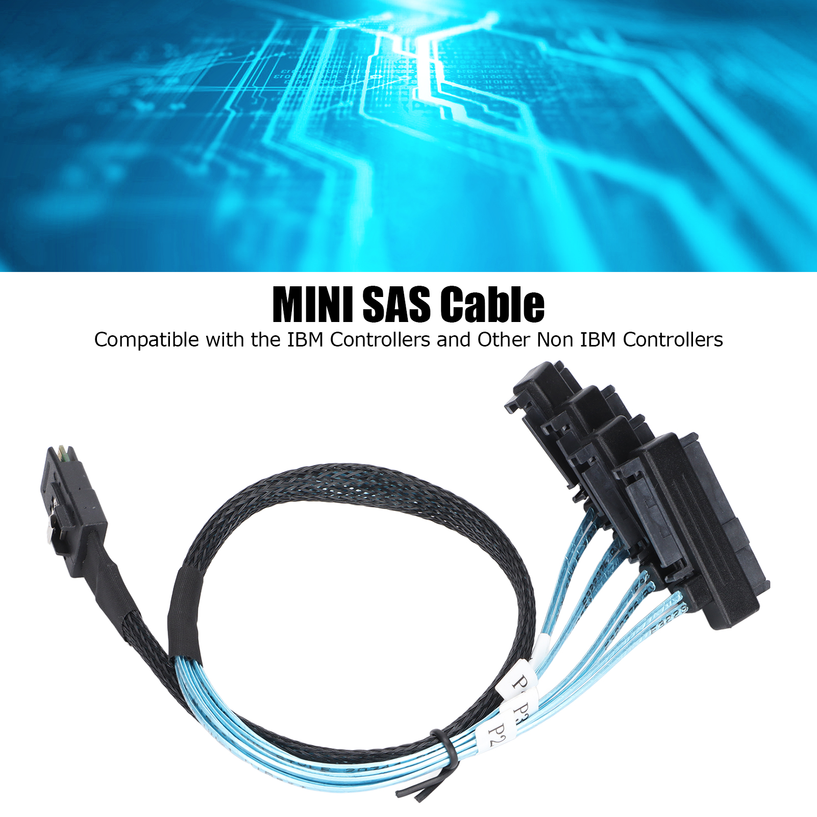 MINI SAS Cable Compact SFF 8087 To 8482 Adapter For ServeRAID MR10i DB - Photo 10/12