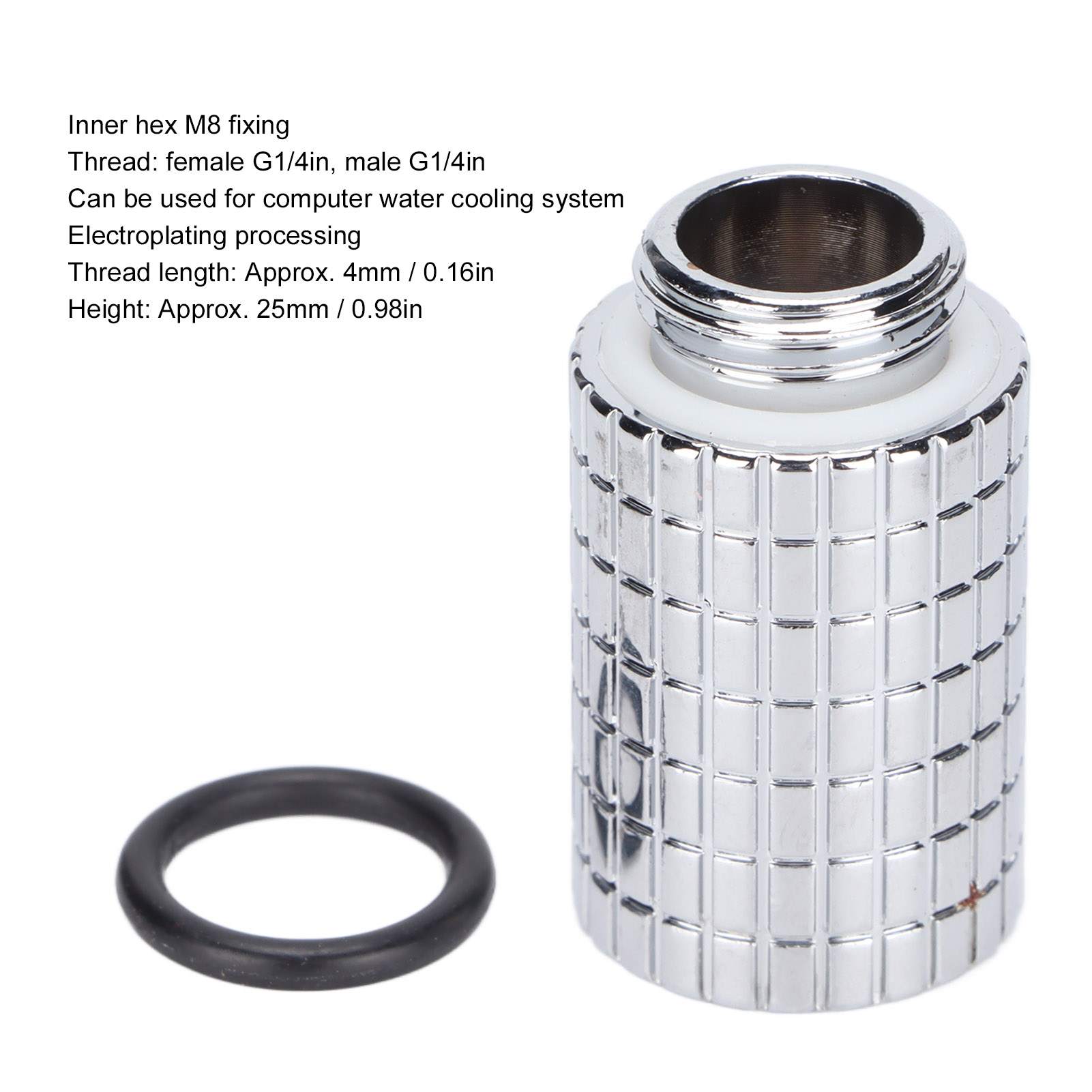 Extender Fitting 25mm G1/4in Thread Male To Female Inner Hex Fixing Water Co SG5 - Photo 27/28