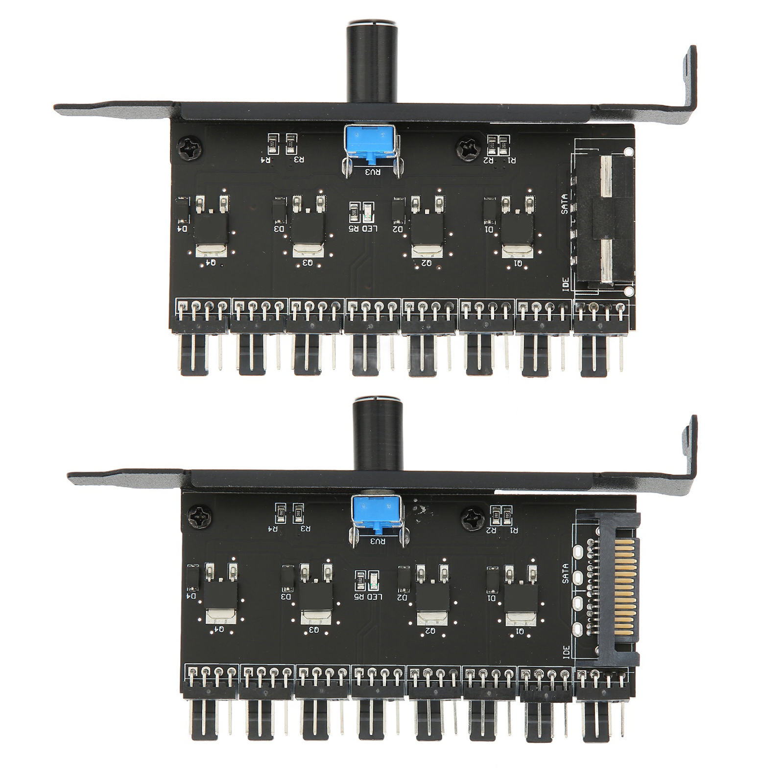 Fan Hub 12V 3pin 4pin 1 Knob 8 Channels Stable Precise Fan Speed Controller W FY - Afbeelding 24 van 29