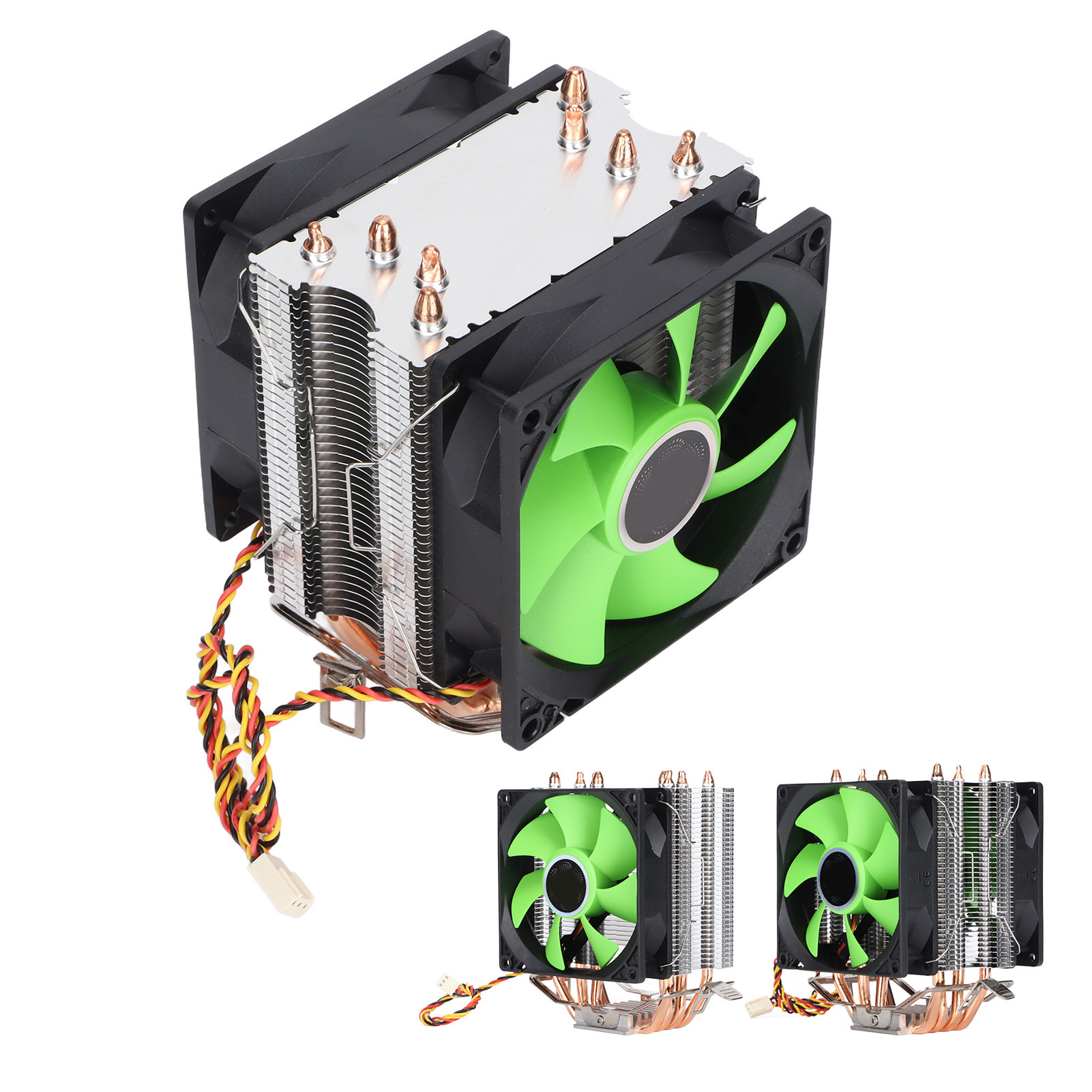 CPU Fan 4 Heatpipes 90mm 3pin Noiseless Plug And Play Fast Heat Dissipation C FY - Afbeelding 23 van 28