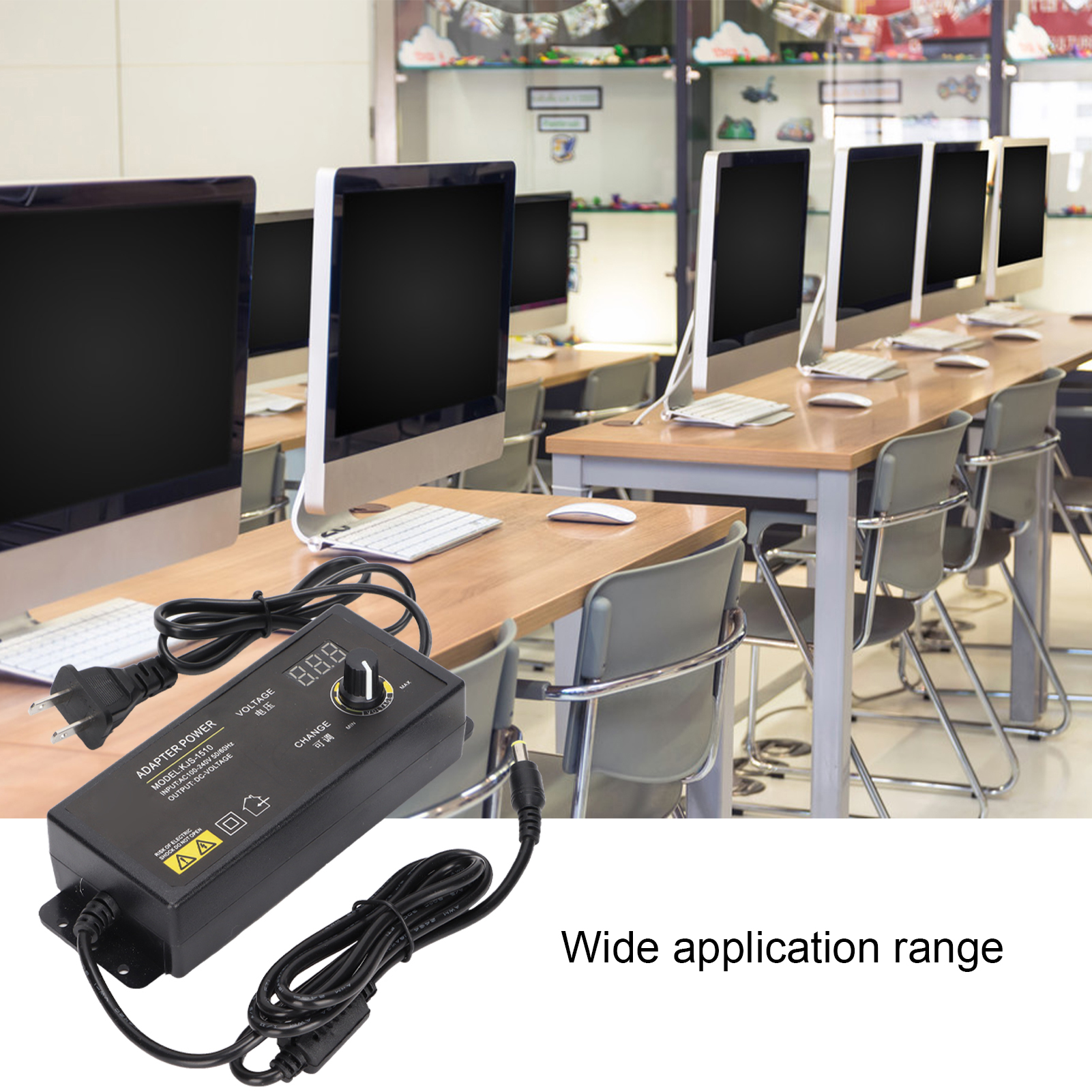 Power Adapter Adjustable Voltage Speed Regulation 3‑24V 4A 90W LED Digital Di FY - Afbeelding 25 van 28