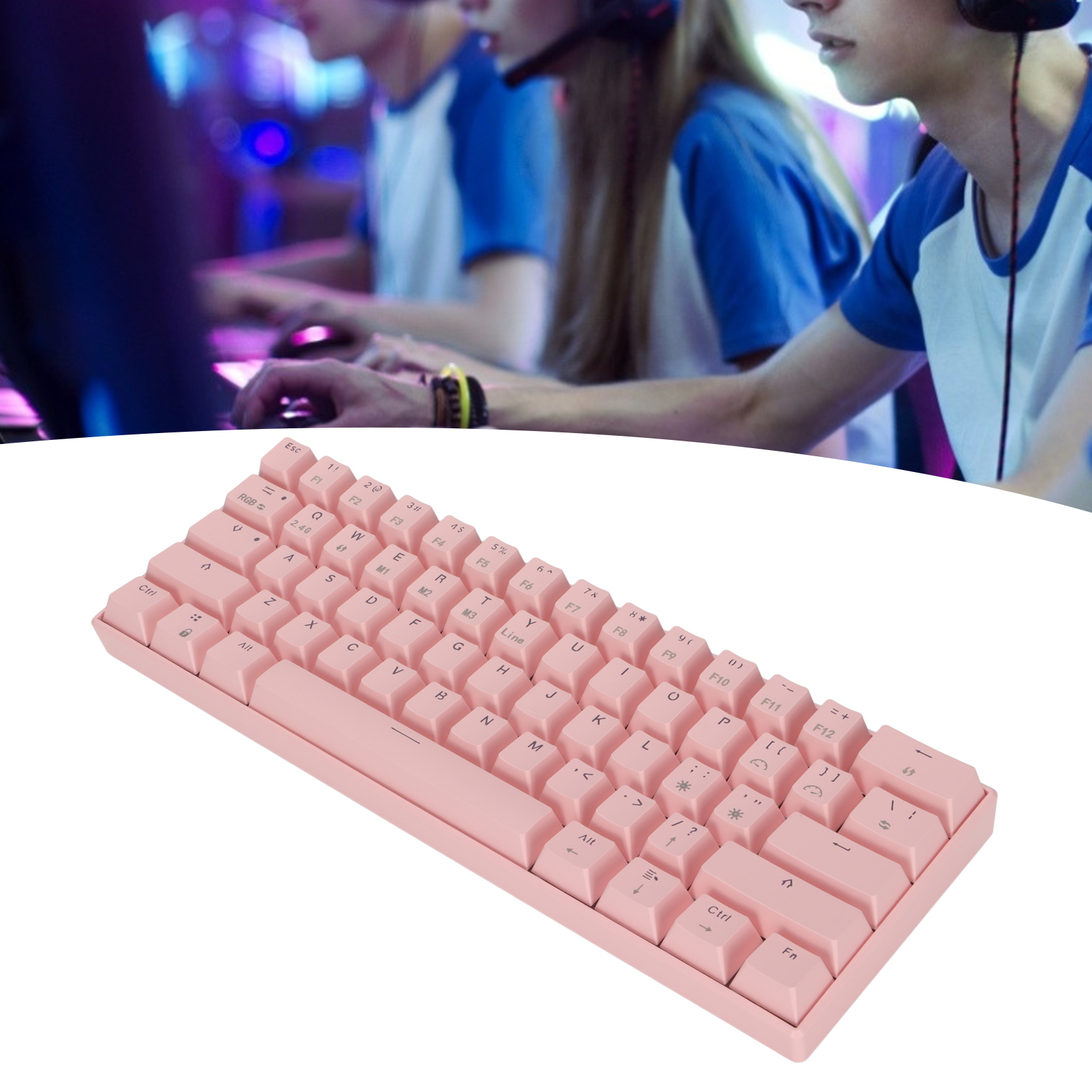 READSON Mechanical Keyboard 61 Keys RGB Backlit Ergonomic Design 1800mAh Batt FY - Bild 28 von 34