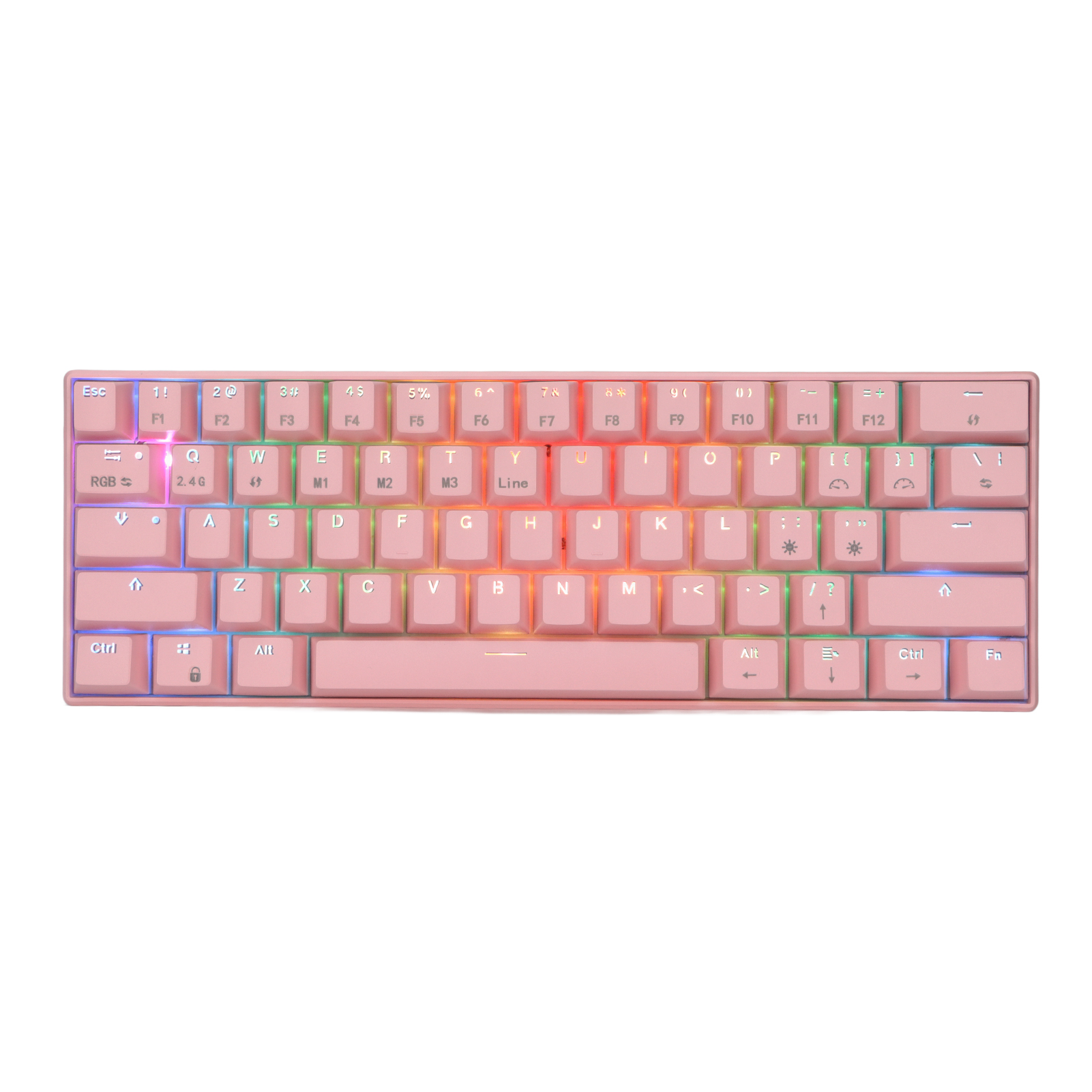 READSON Mechanical Keyboard 61 Keys RGB Backlit Ergonomic Design 1800mAh Batt DB - Photo 15/24