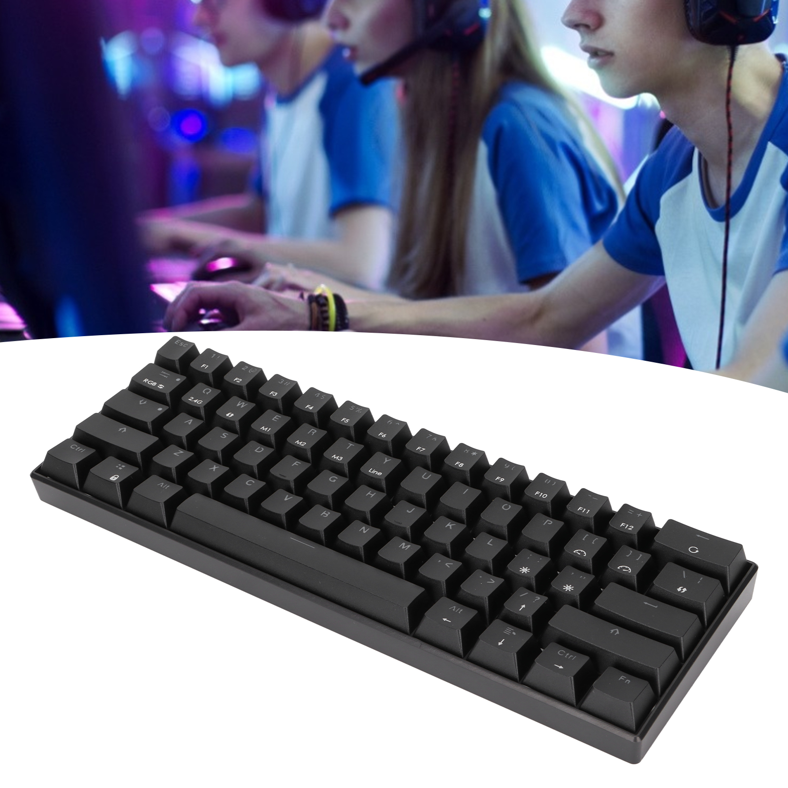 READSON Mechanical Gaming Keyboard 61Keys Support Wireless Portable Ergonomic FY - Afbeelding 31 van 34