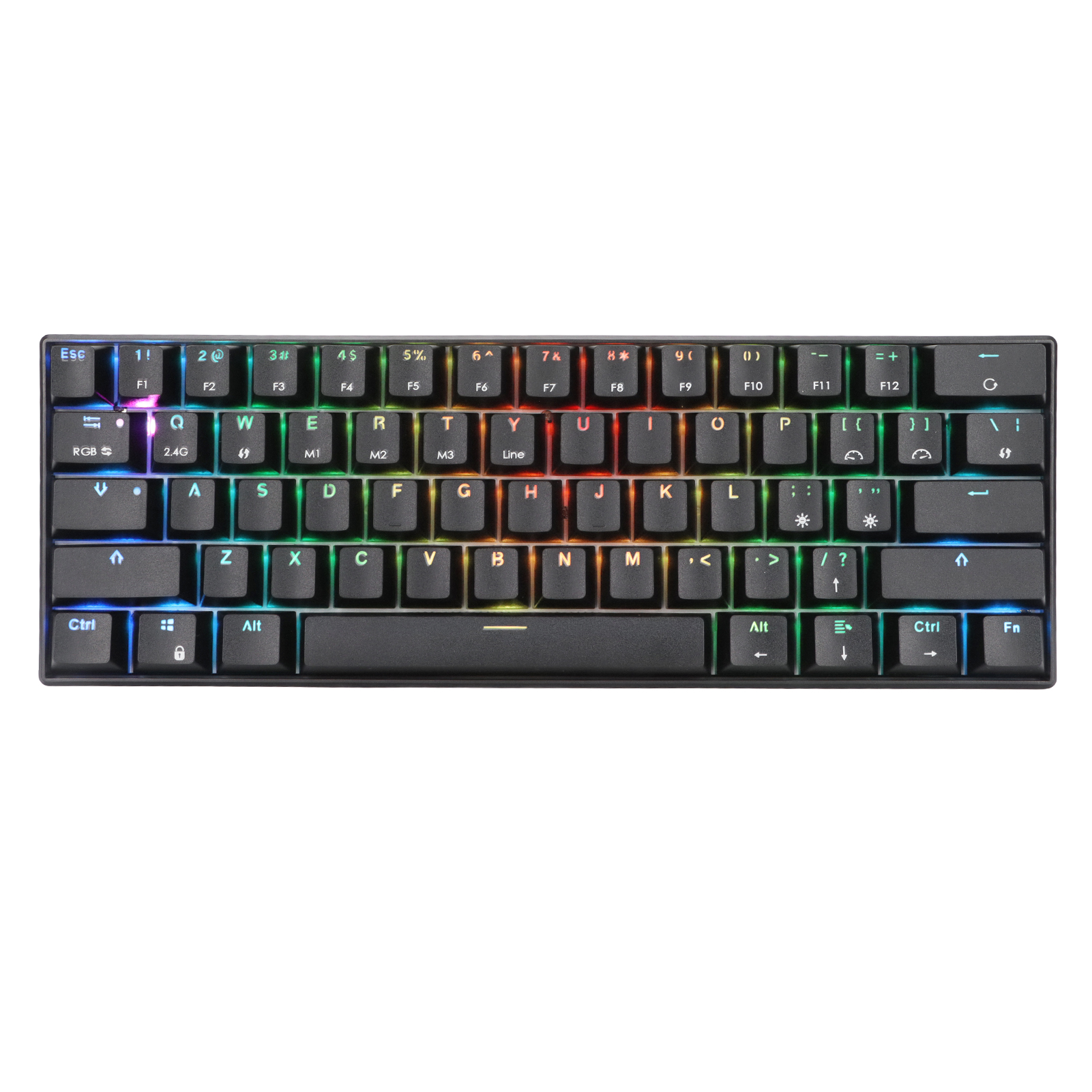 READSON Mechanical Gaming Keyboard 61Keys Support Wireless Portable Ergonomic FY - Afbeelding 23 van 34