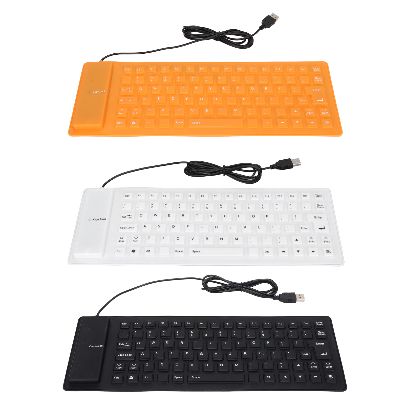 Silicone Keyboard Fully Sealed Design Lightweight Portable Silent Soft Comfor FY - Bild 29 von 31