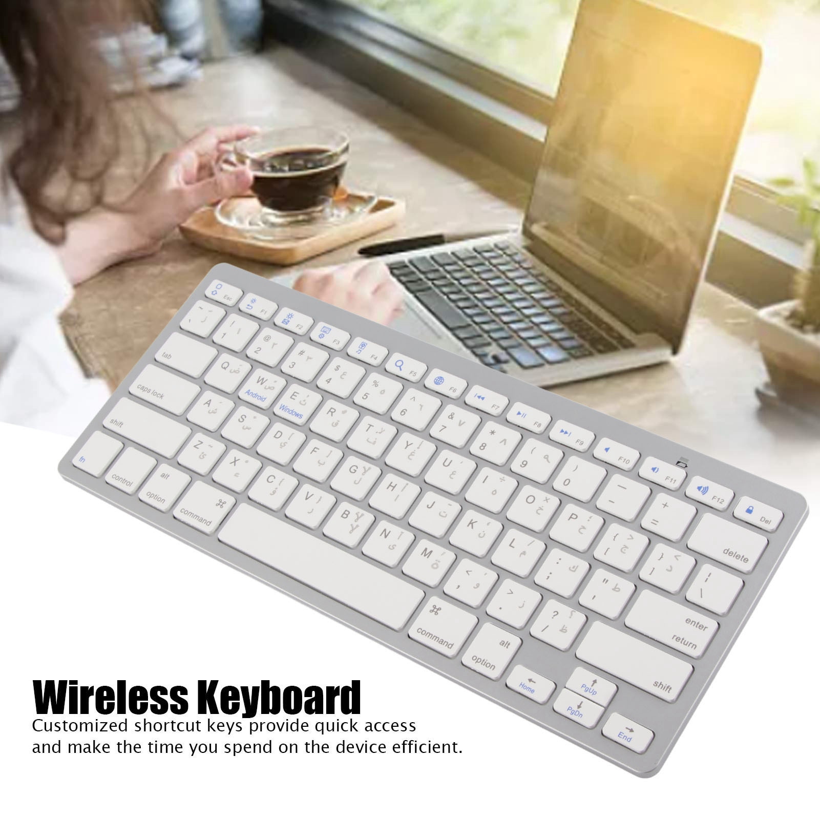 Wireless Keyboard Ultra Lightweight Ergonomic Compact Keyboard For IOS For GS0 - Picture 19 of 21