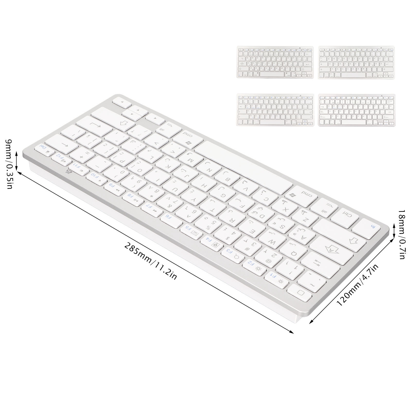 Wireless Keyboard Ultra Lightweight Ergonomic Compact Keyboard For IOS For XXL - Picture 16 of 21