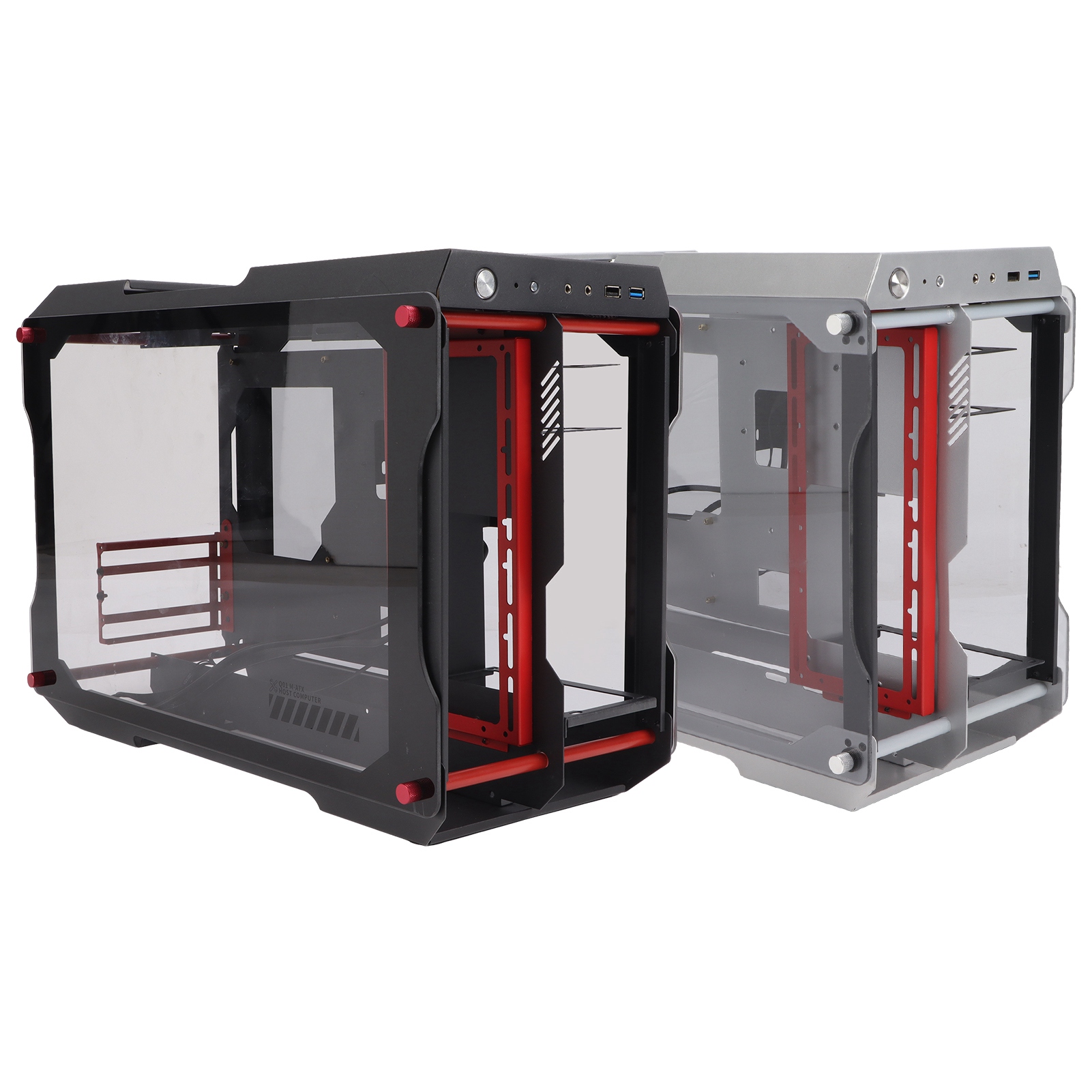 Motherboard Desktop Chassis Mini Fully Transparent Open Support MATX Motherb SAL - Afbeelding 28 van 29