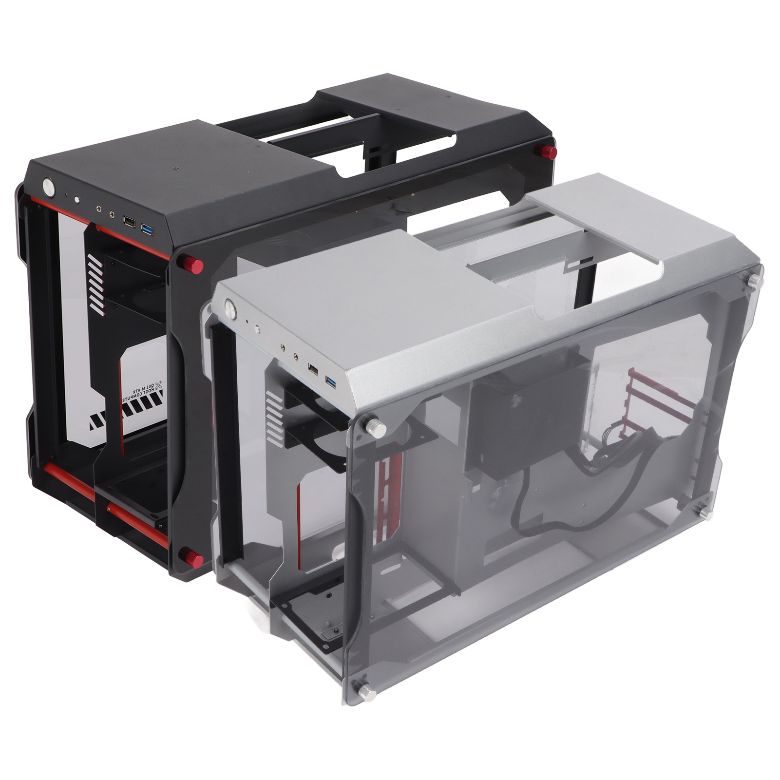Motherboard Desktop Chassis Mini Fully Transparent Open Support MATX Motherbo FY - Afbeelding 26 van 29
