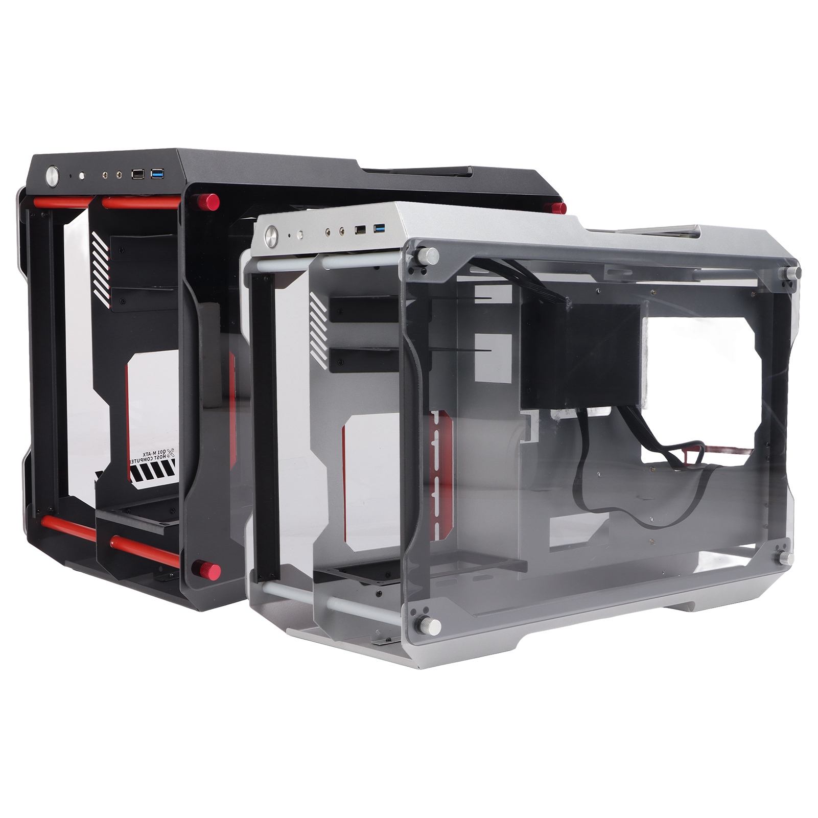 Motherboard Desktop Chassis Mini Fully Transparent Open Support MATX Motherb SAL - Afbeelding 27 van 29