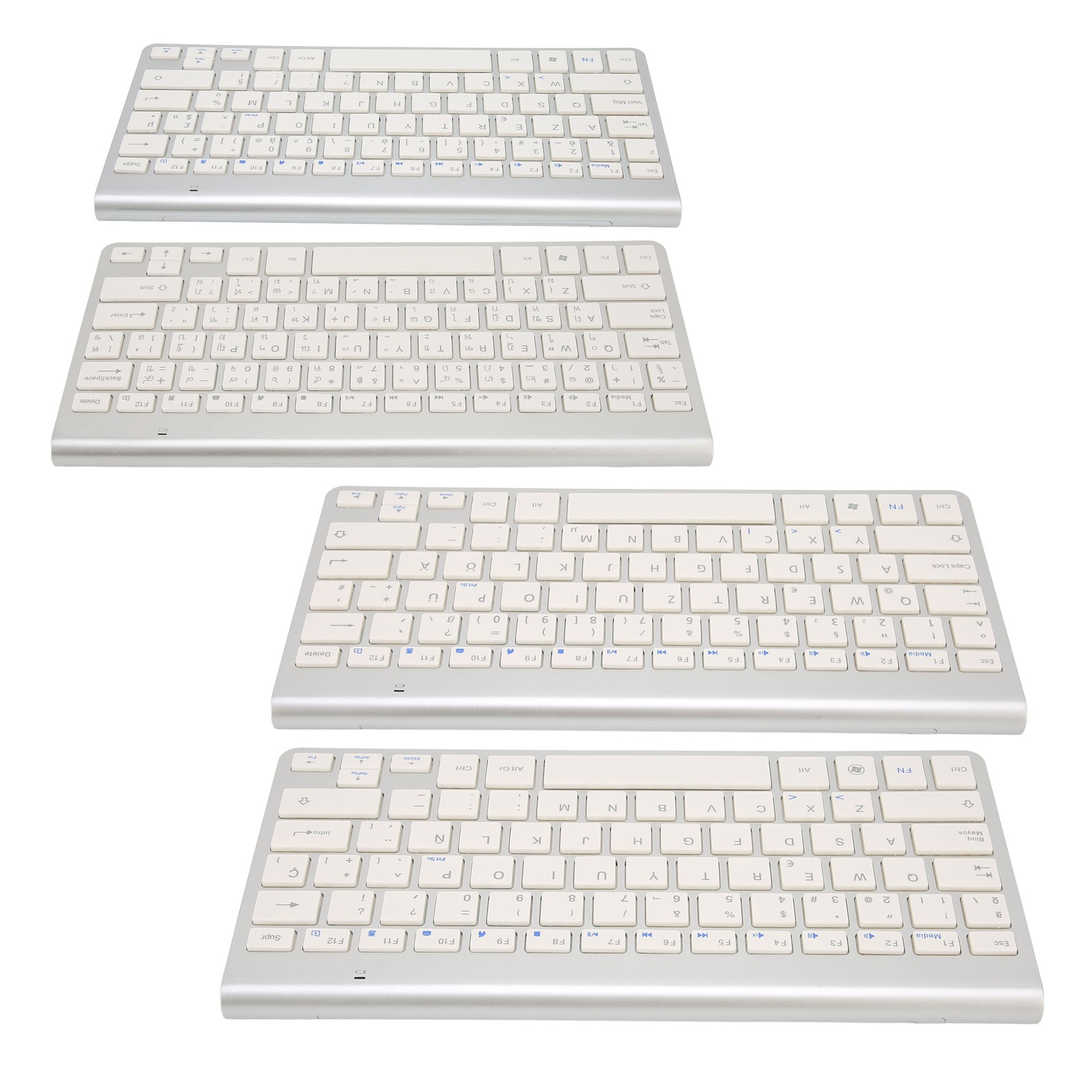 Wireless Keyboard Stylish Portable Wireless 2.4g Plug And Play Bilingual Keyb CB - Afbeelding 26 van 30